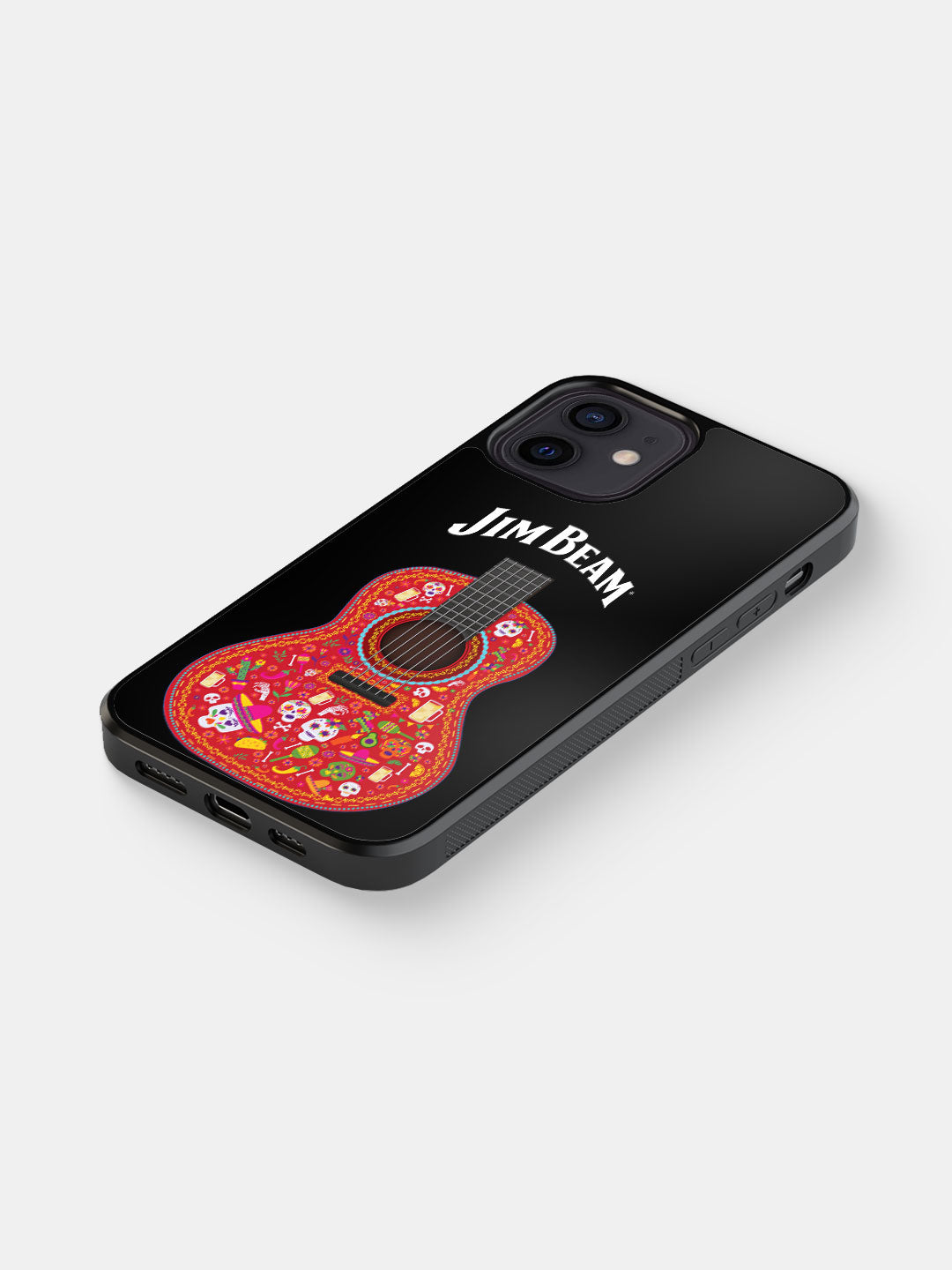 Jim Beam Guitar Black - iPhone 12 Cover