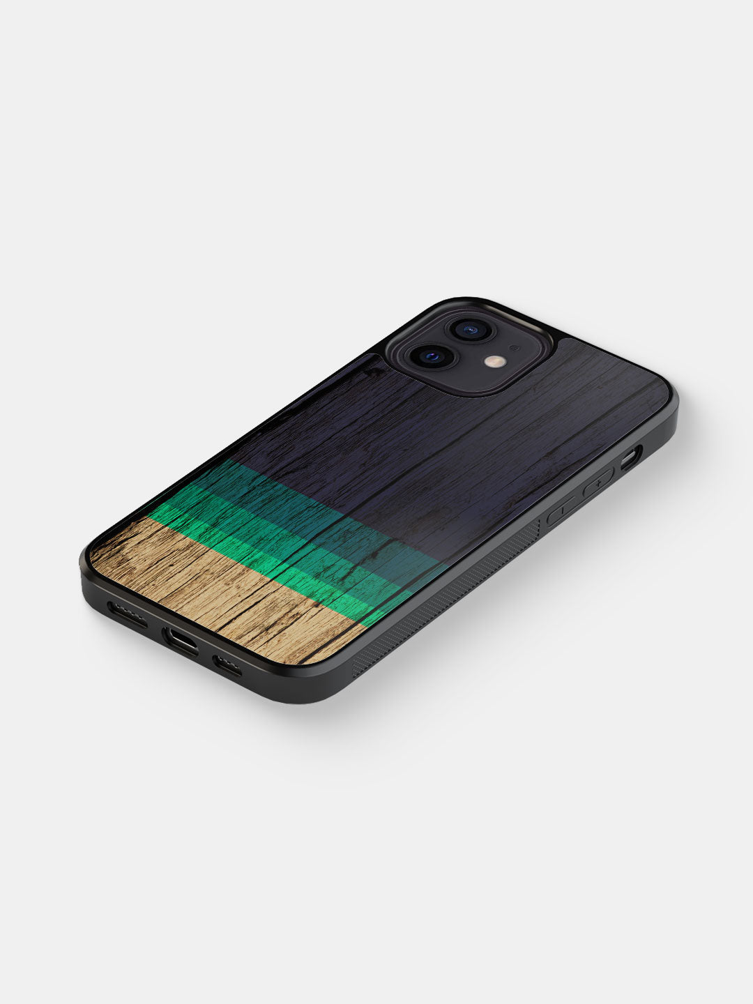 Wood Stripes Blue - iPhone 12 Cover