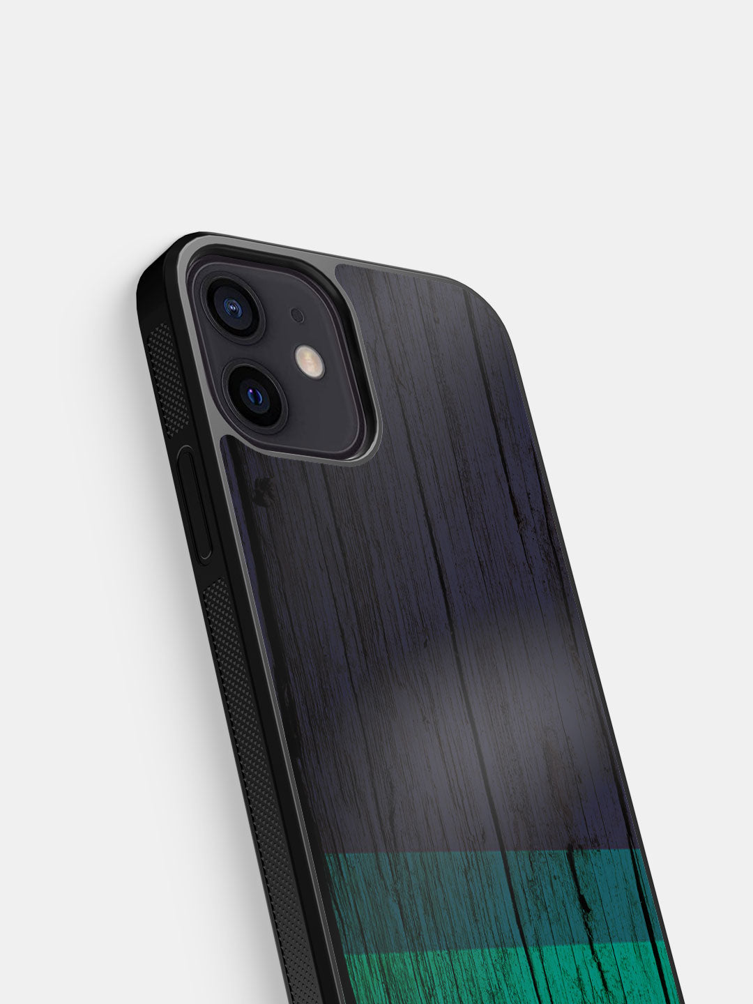 Wood Stripes Blue - iPhone 12 Cover