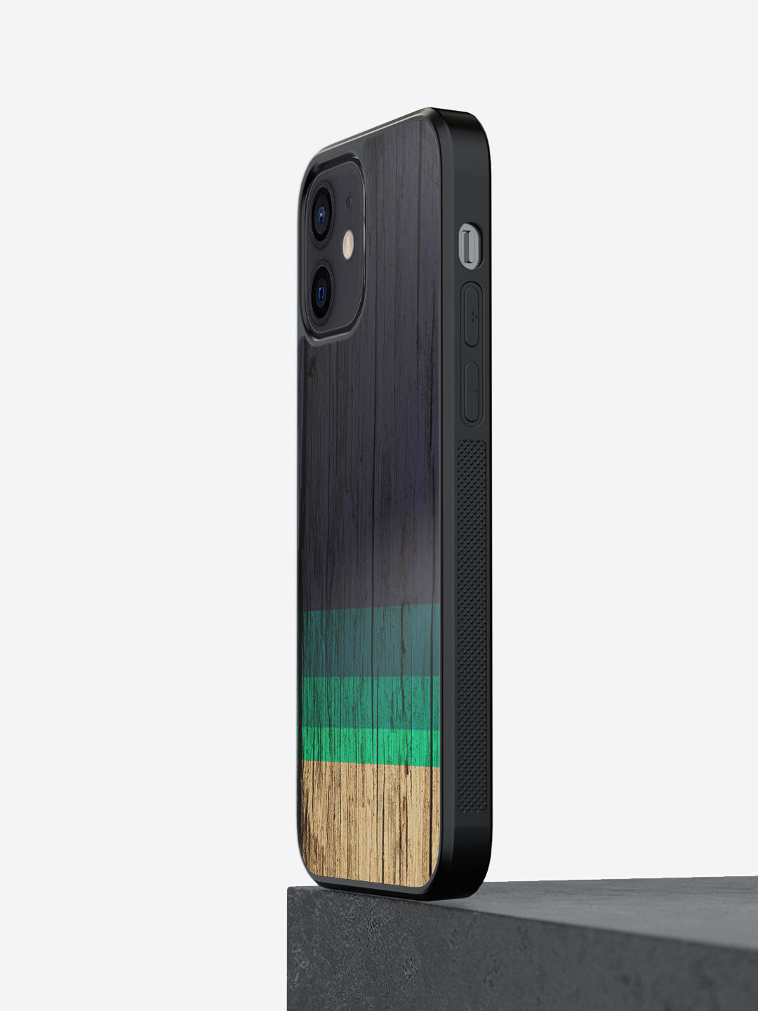 Wood Stripes Blue - iPhone 12 Cover