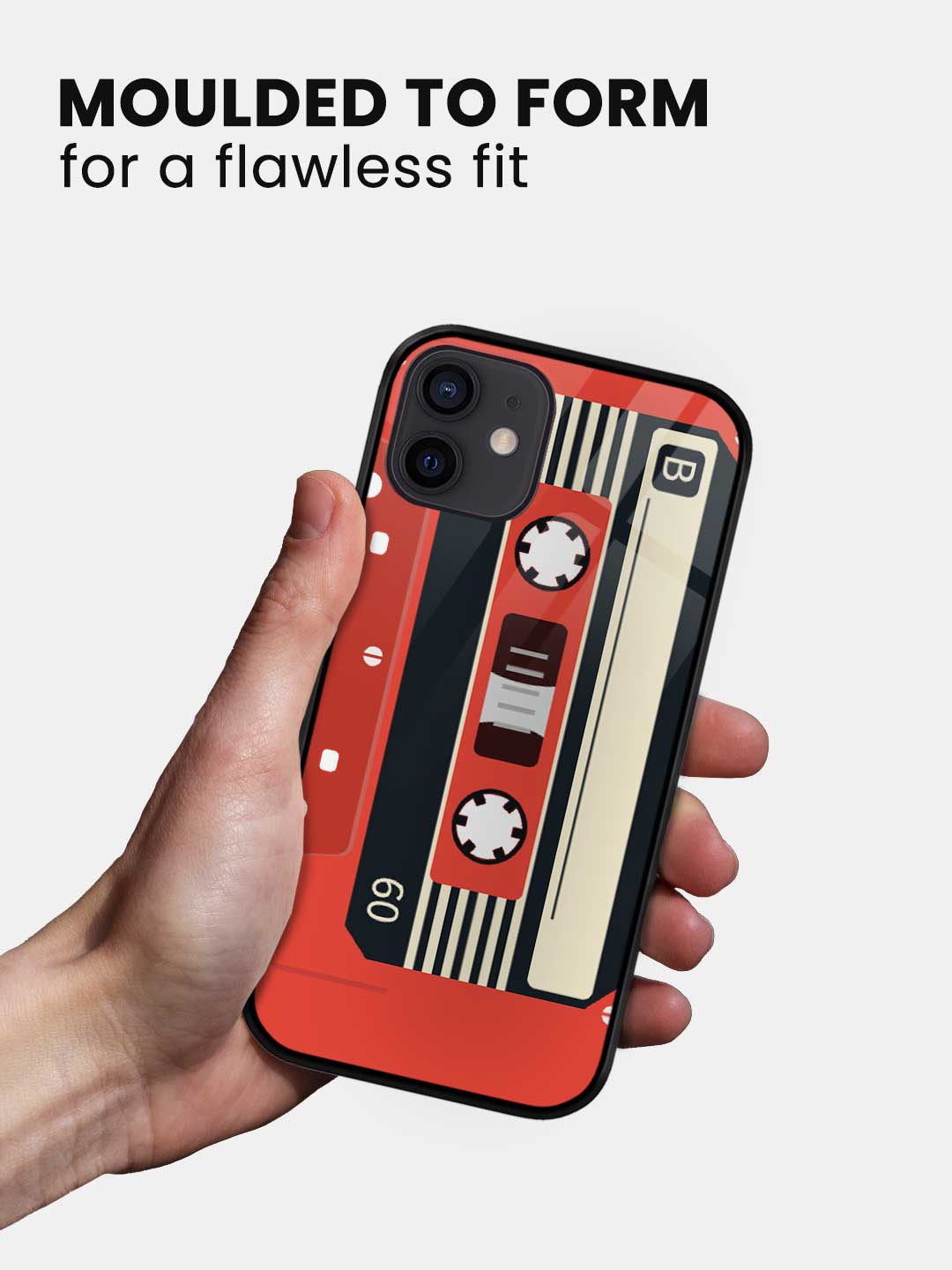 Cassette Red - iPhone 12 Glass Cover
