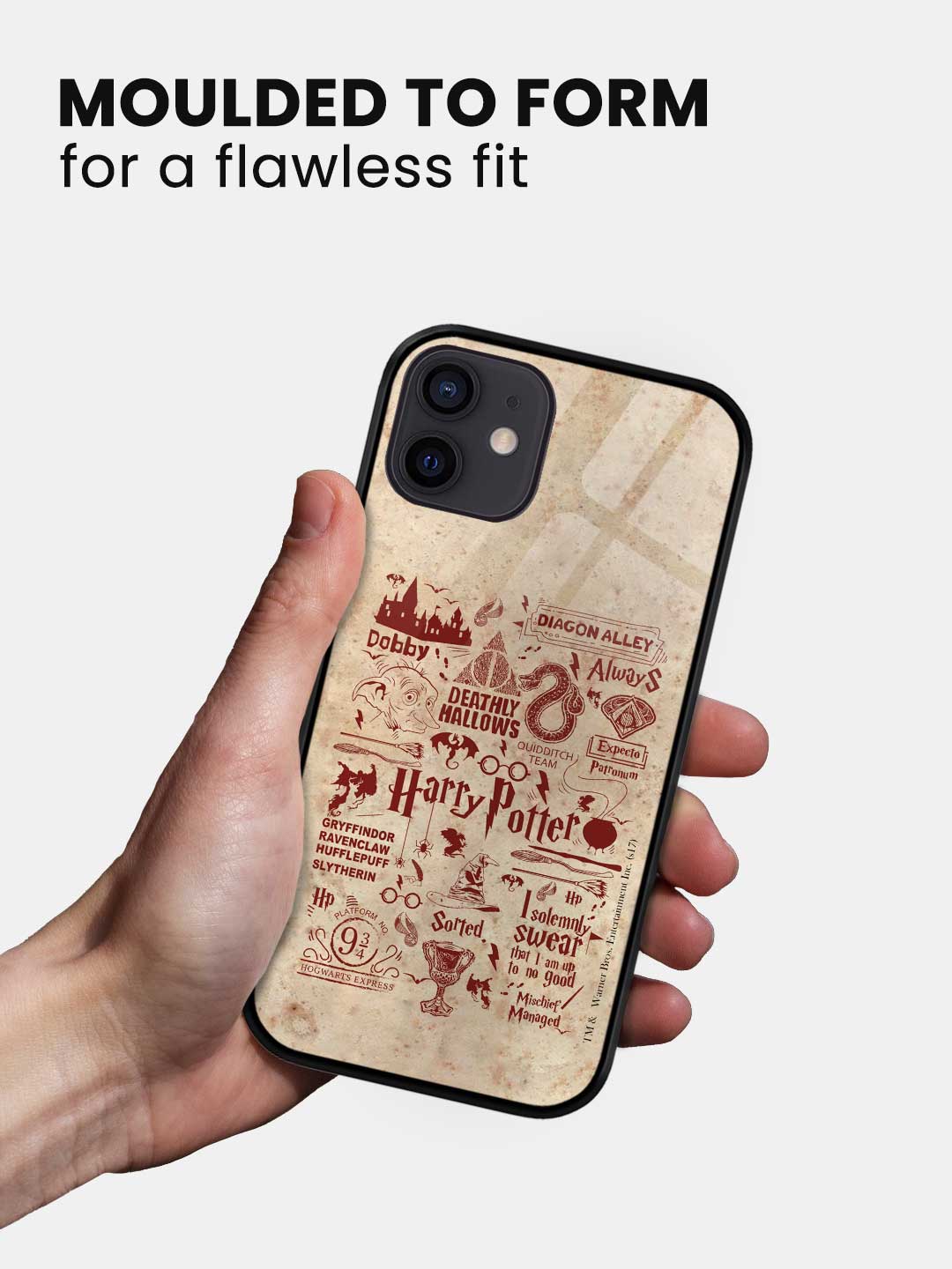 Harry Potter Infographic Red - iPhone 12 Glass Cover