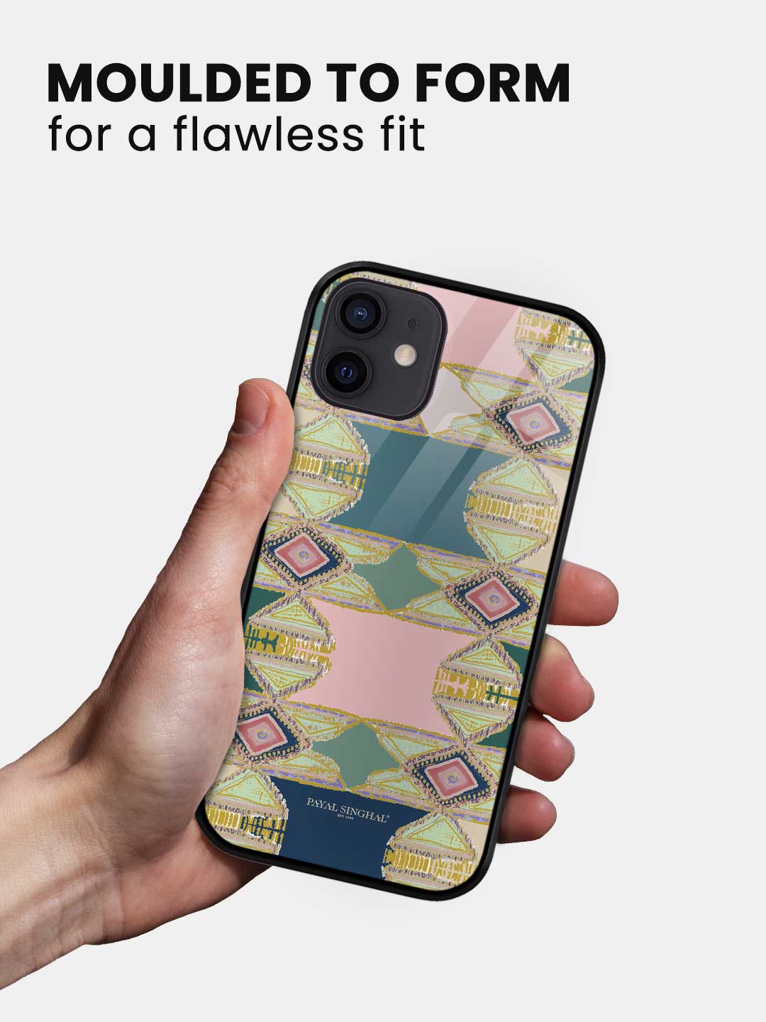 Payal Singhal Aztec Green - iPhone 12 Glass Cover