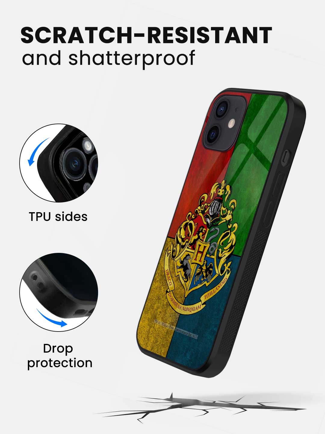Hogwarts Sigil United - iPhone 12 Glass Cover