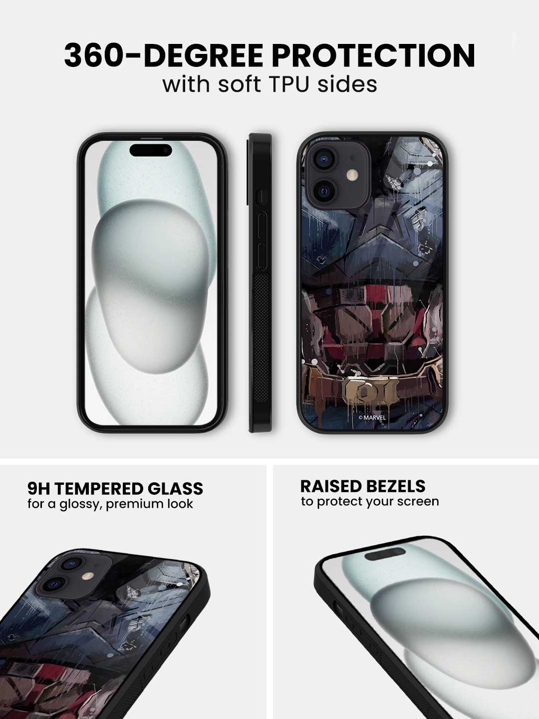 Grunge Suit Steve - iPhone 12 Glass Cover