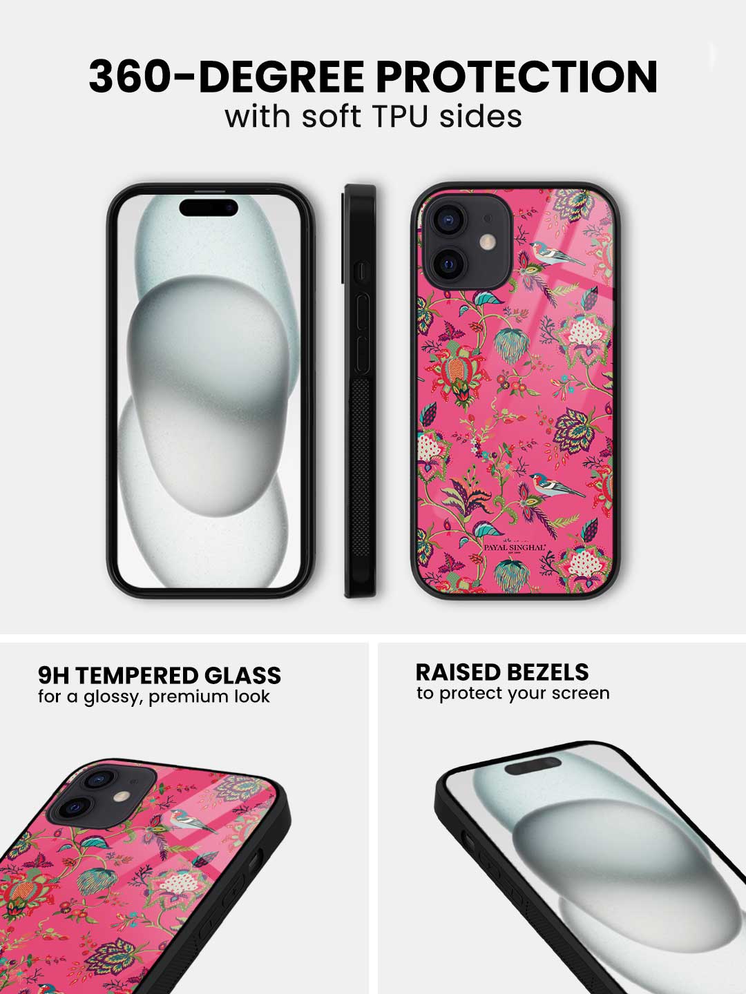 Payal Singhal Chidiya Pink - iPhone 12 Glass Cover