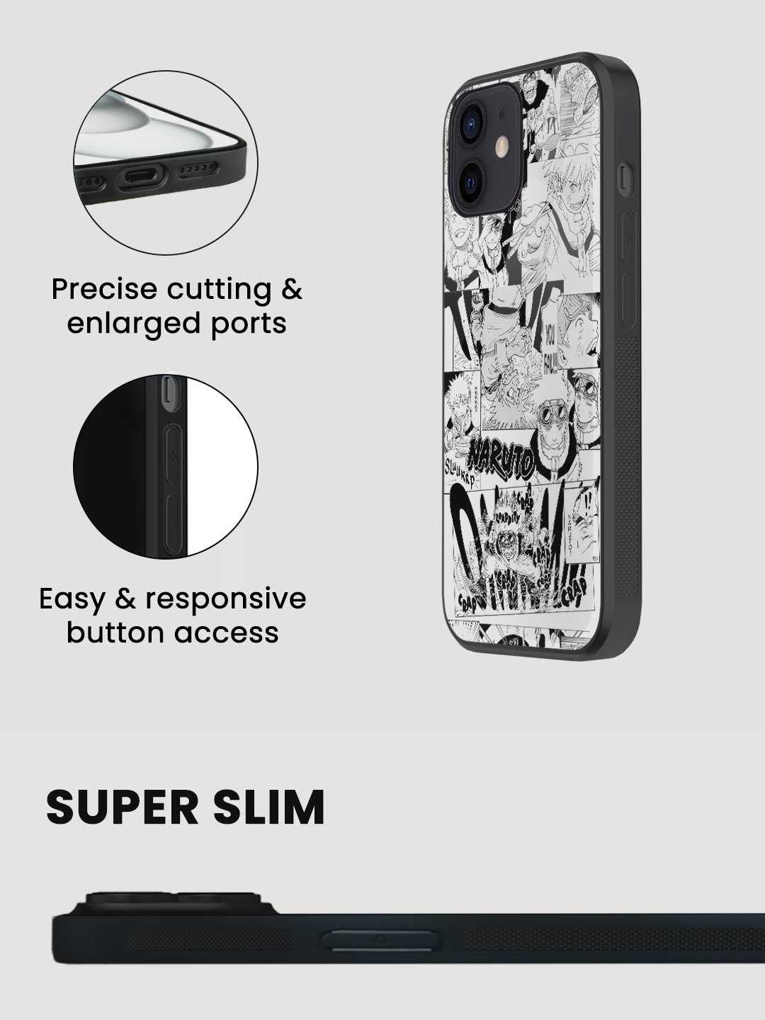 Naruto Collage - iPhone 12 Glass Cover