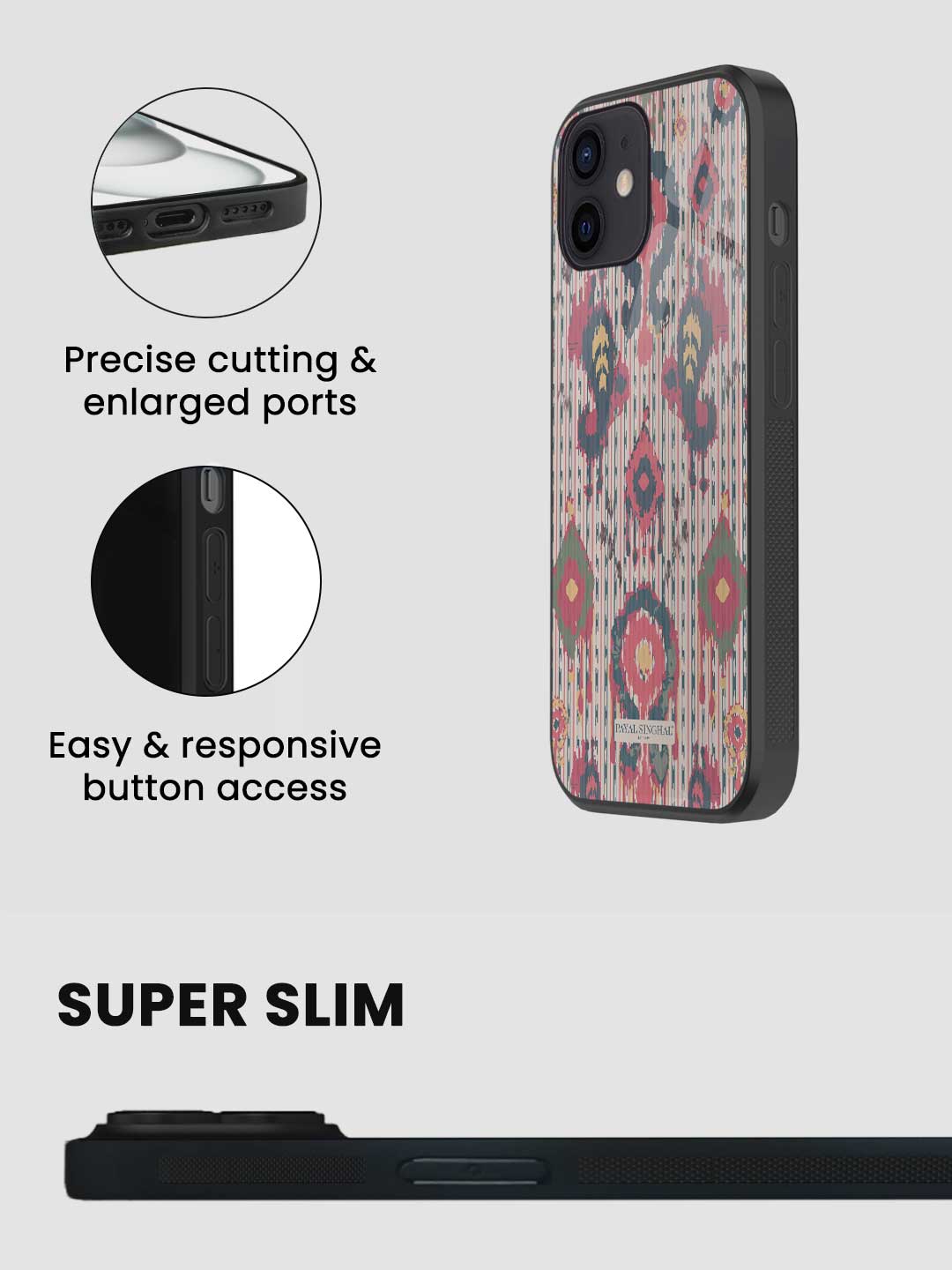 Payal Singhal Ikat Tribe Big - iPhone 12 Glass Cover