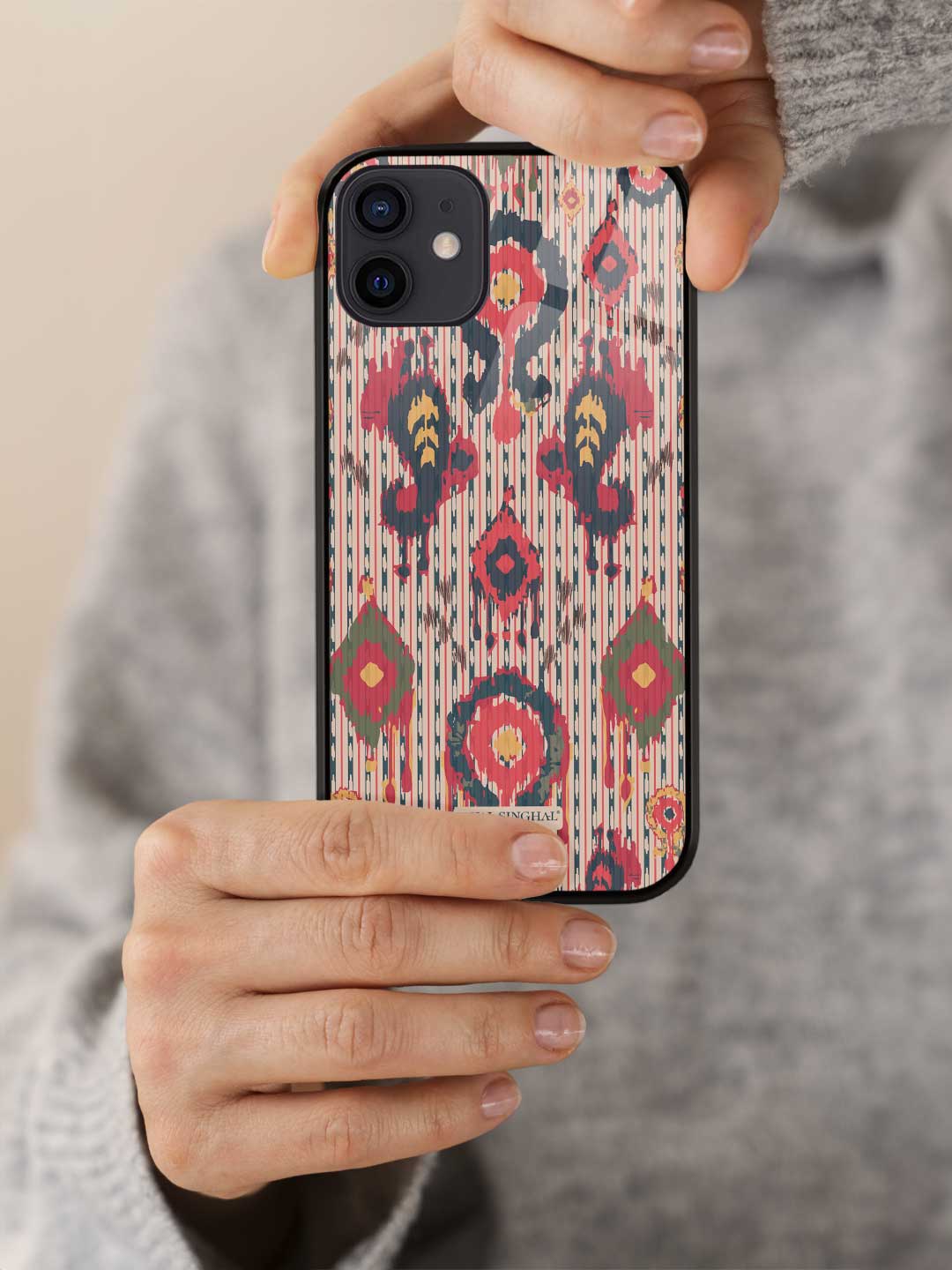 Payal Singhal Ikat Tribe Big - iPhone 12 Glass Cover