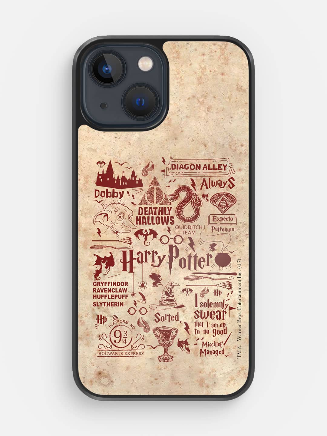 Harry Potter Infographic Red - iPhone 13 Bumper Cover
