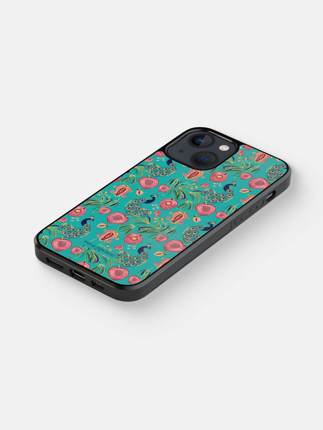 Payal Singhal Anaar and Mor Teal - iPhone 13 Cover