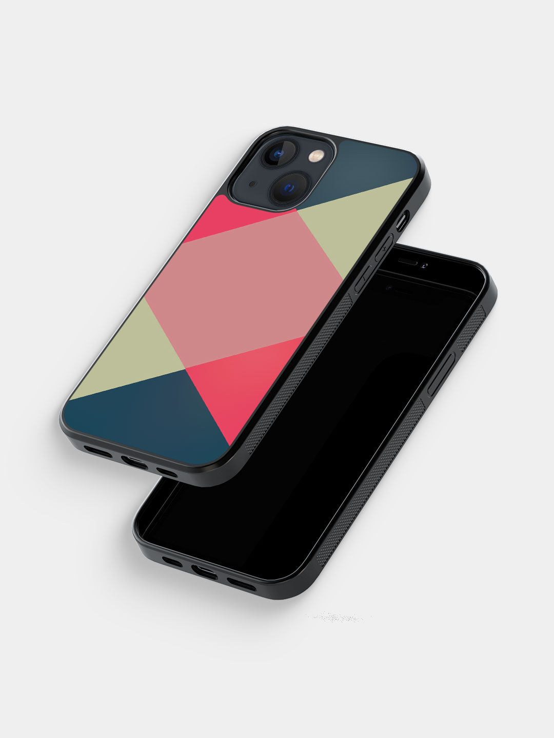 Criss Cross Teal - iPhone 13 Bumper Cover