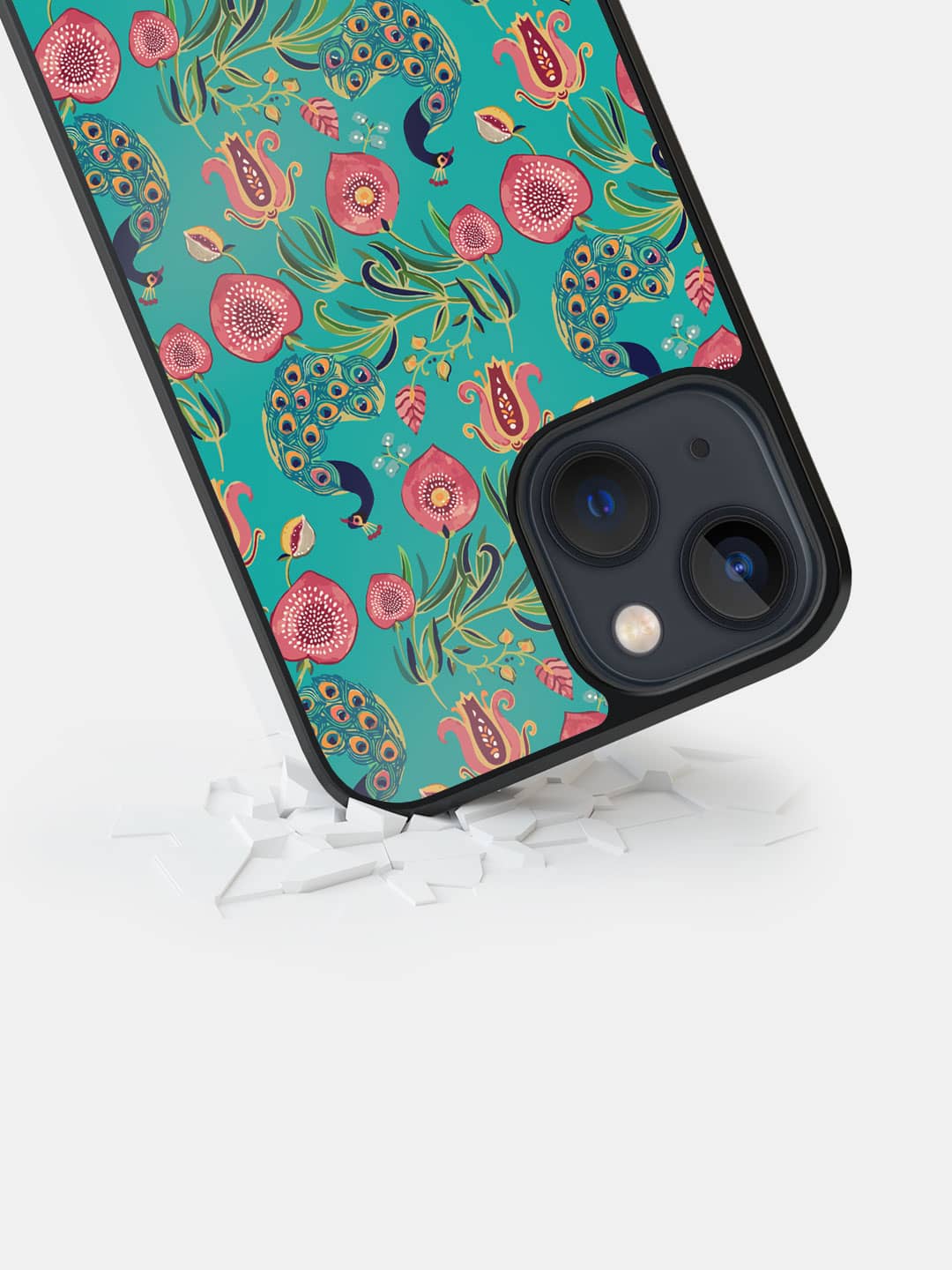 Payal Singhal Anaar and Mor Teal - iPhone 13 Cover