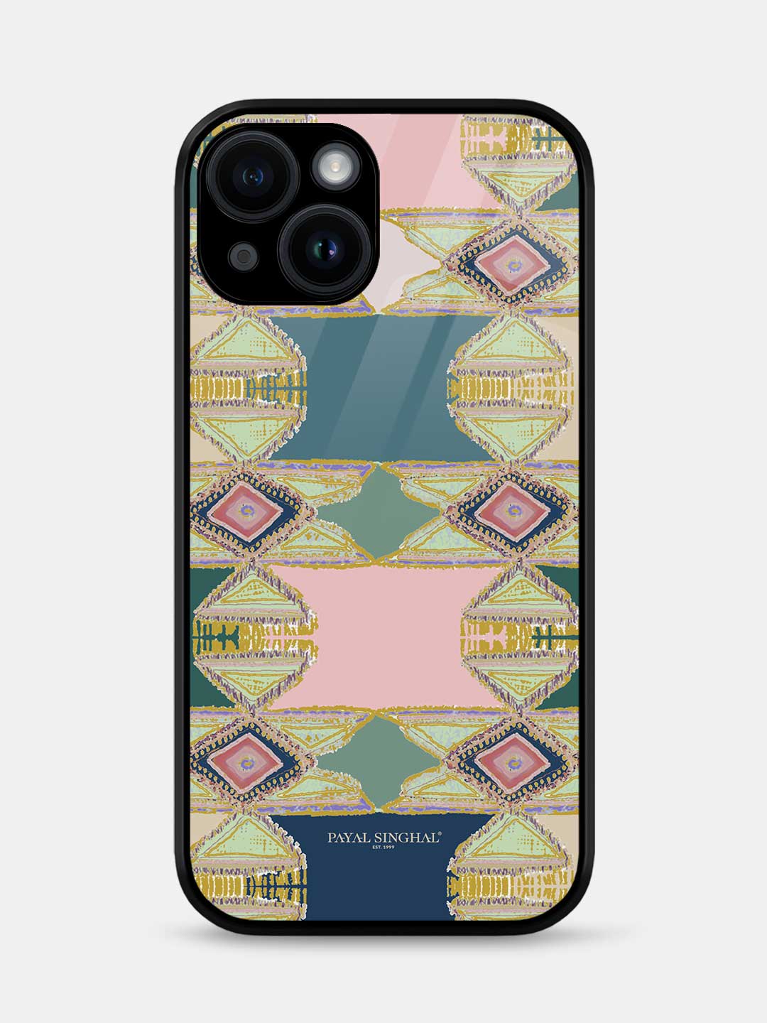 Payal Singhal Aztec Green - iPhone 13 Glass Cover
