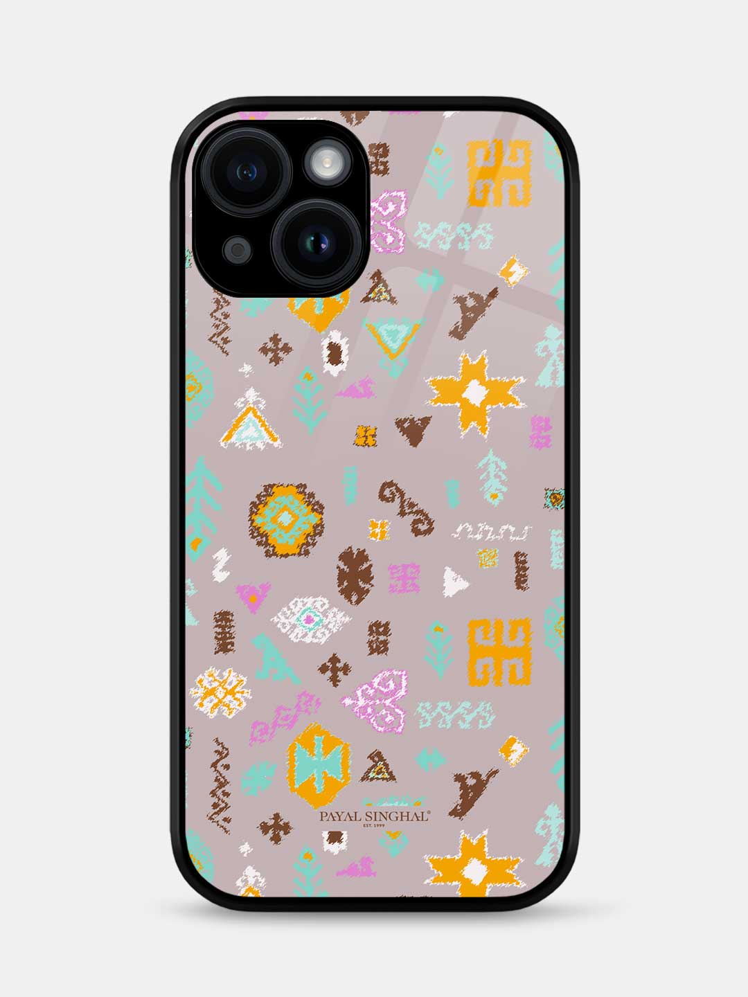 Payal Singhal Bandhani Kilim Lavender Orange - iPhone 13 Glass Cover