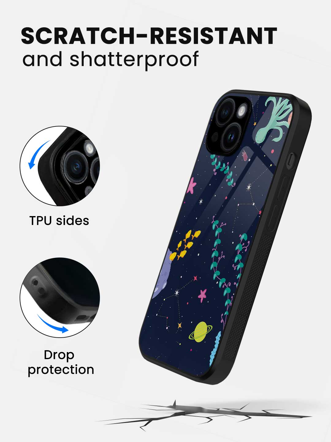 Space Aquarium - iPhone 13 Glass Cover