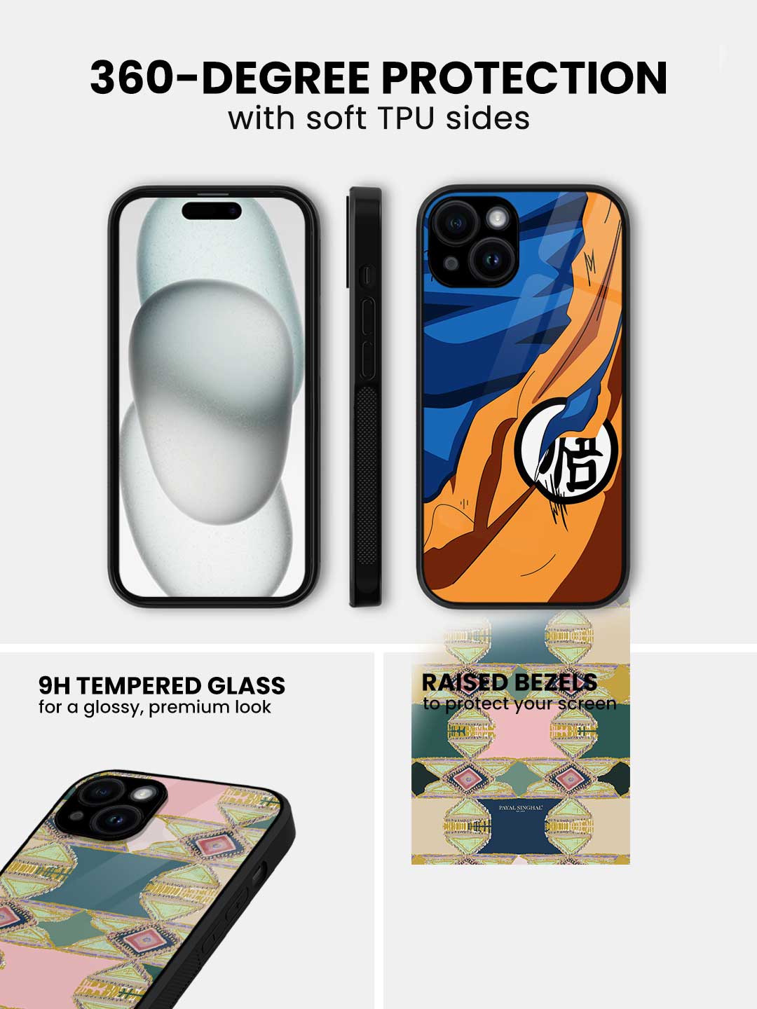 Payal Singhal Aztec Green - iPhone 13 Glass Cover