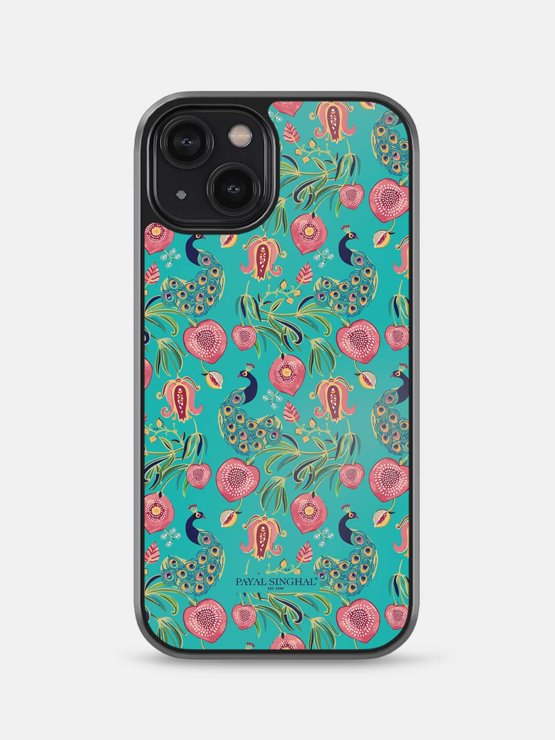Payal Singhal Anaar and Mor Teal - iPhone 14 Bumper Cover