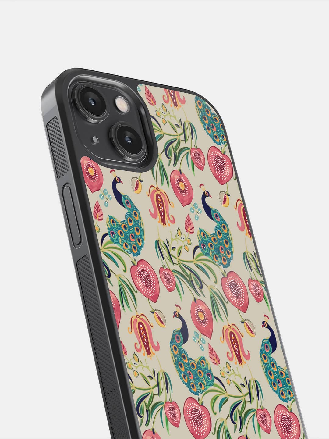 Payal Singhal Anaar and Mor Beige - iPhone 14 Bumper Cover