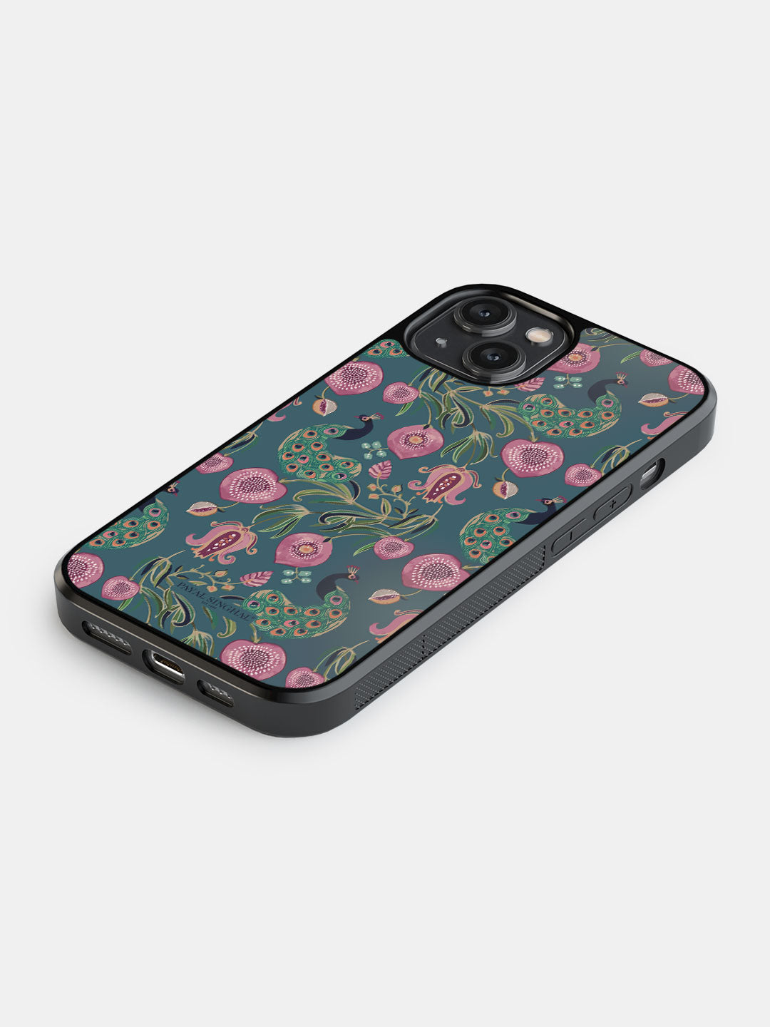 Payal Singhal Anaar and Mor Blue - iPhone 14 Bumper Cover