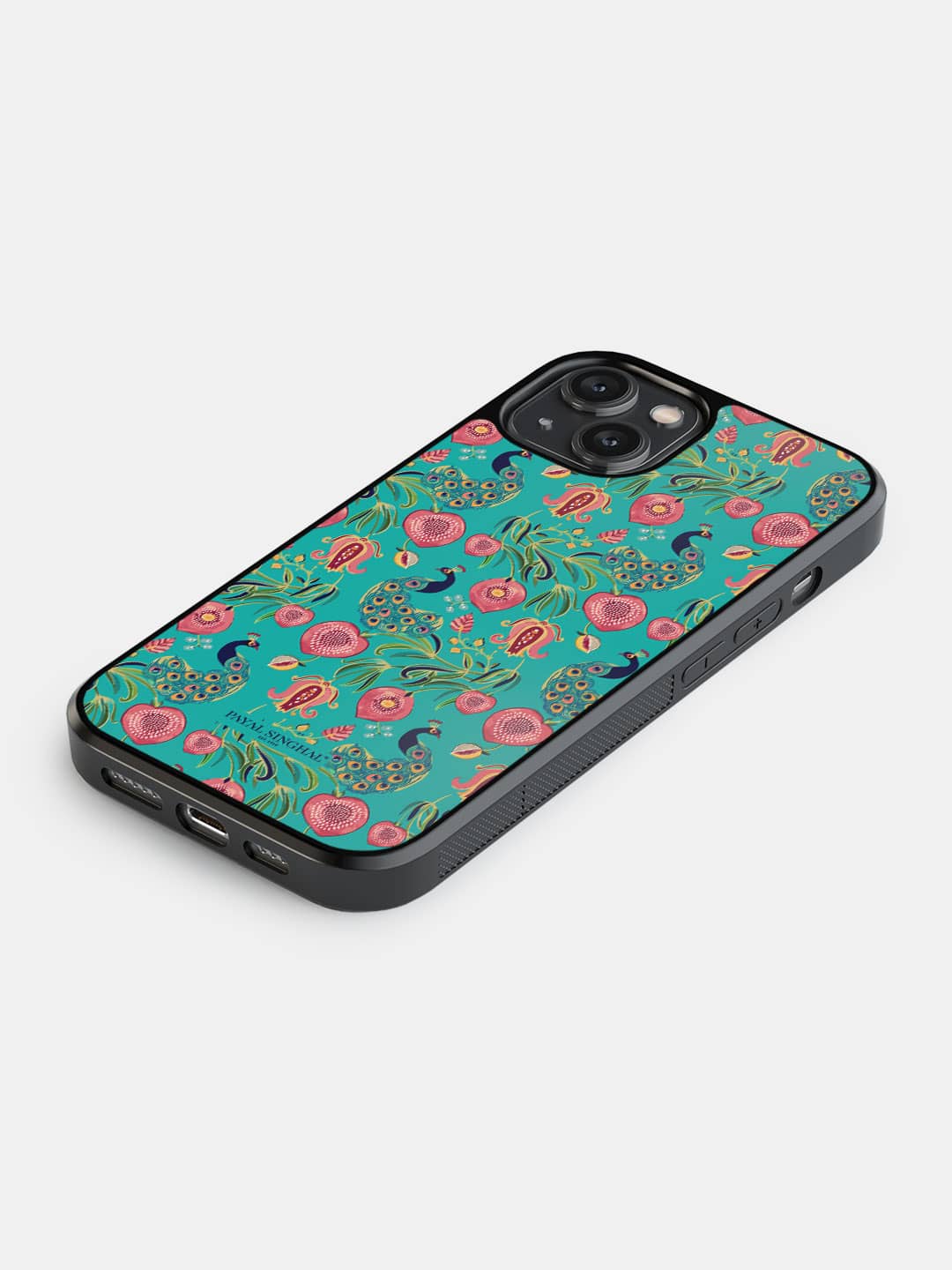 Payal Singhal Anaar and Mor Teal - iPhone 14 Bumper Cover