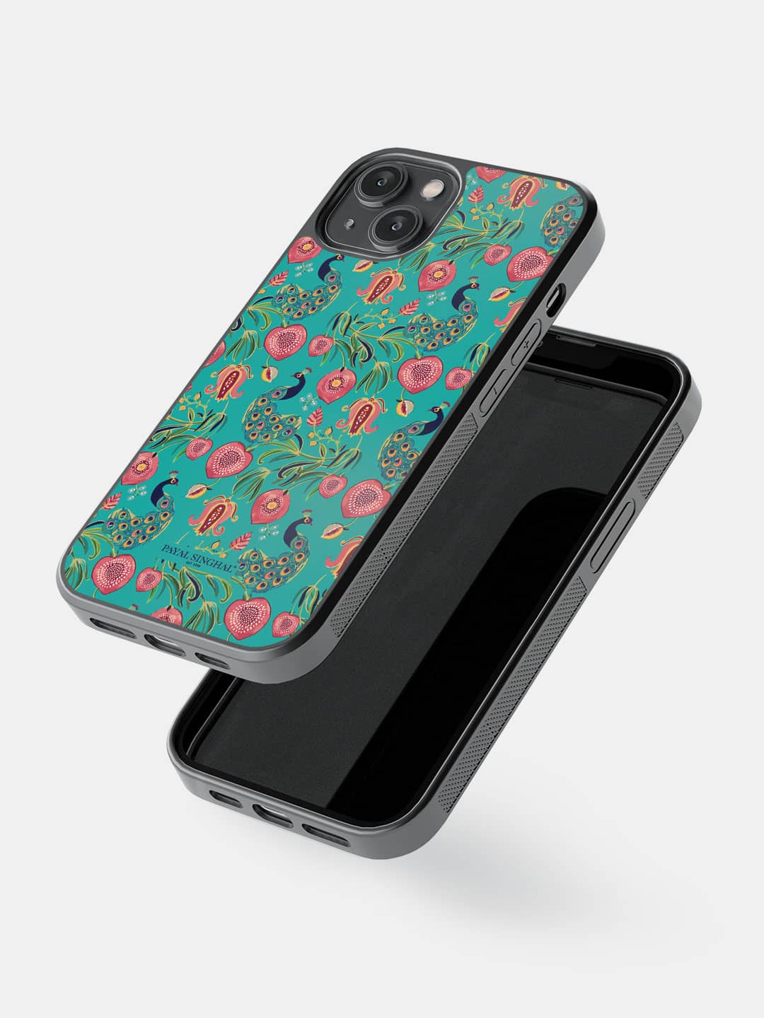 Payal Singhal Anaar and Mor Teal - iPhone 14 Bumper Cover