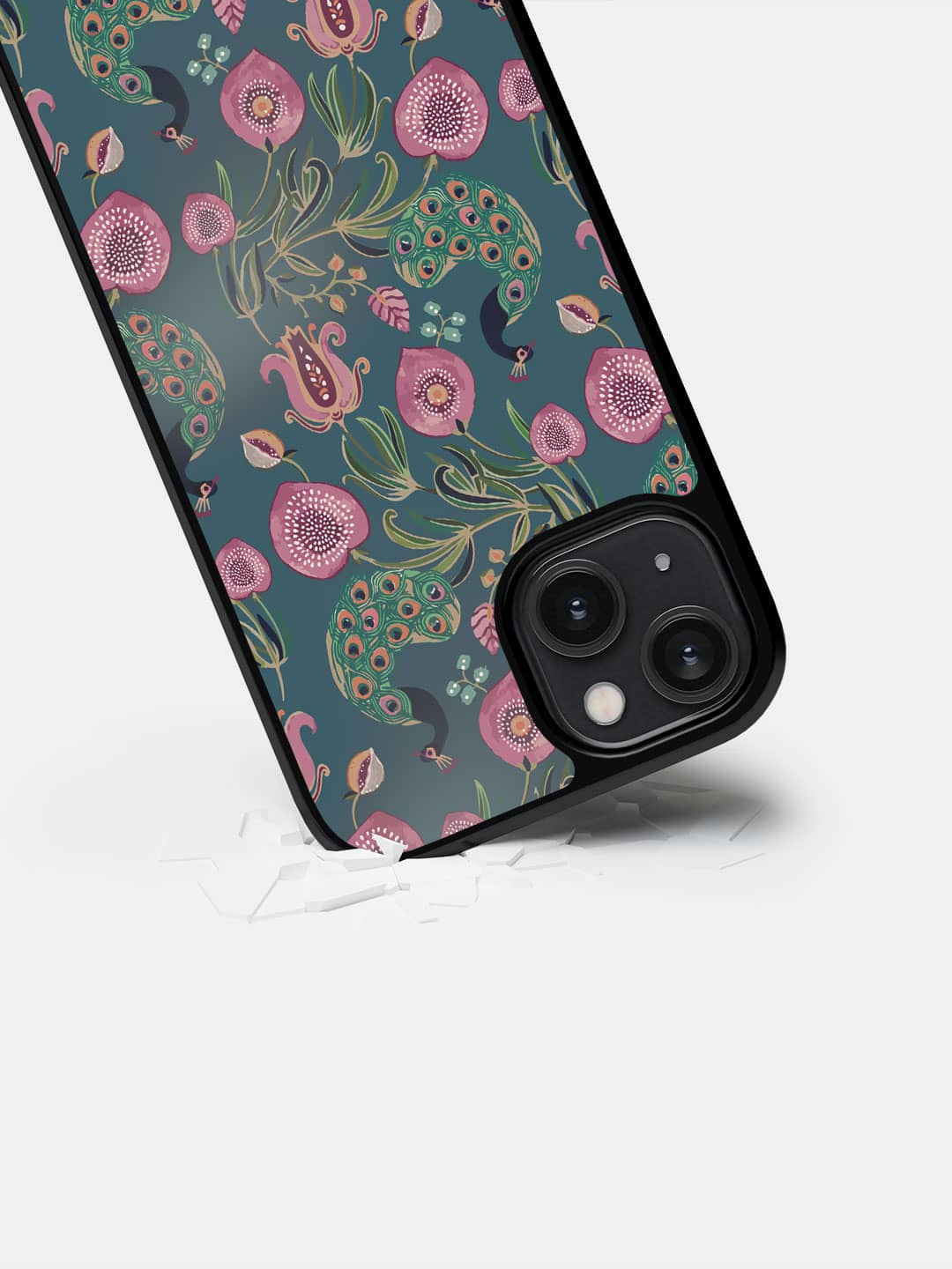 Payal Singhal Anaar and Mor Blue - iPhone 14 Bumper Cover