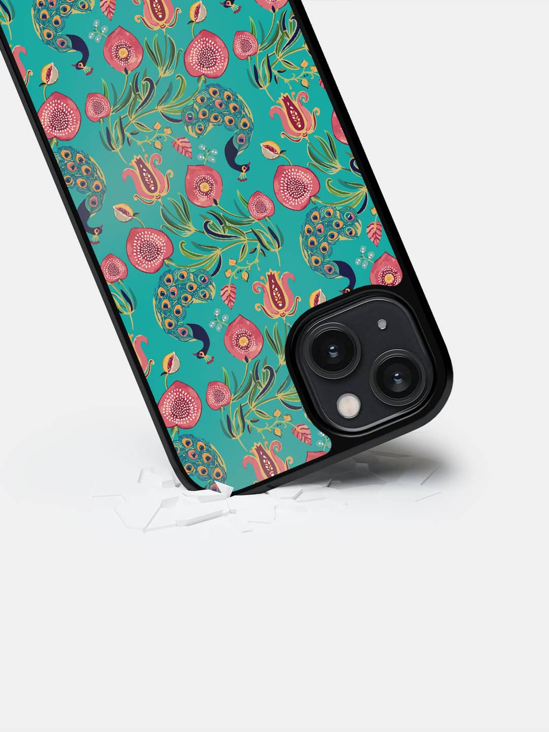 Payal Singhal Anaar and Mor Teal - iPhone 14 Bumper Cover