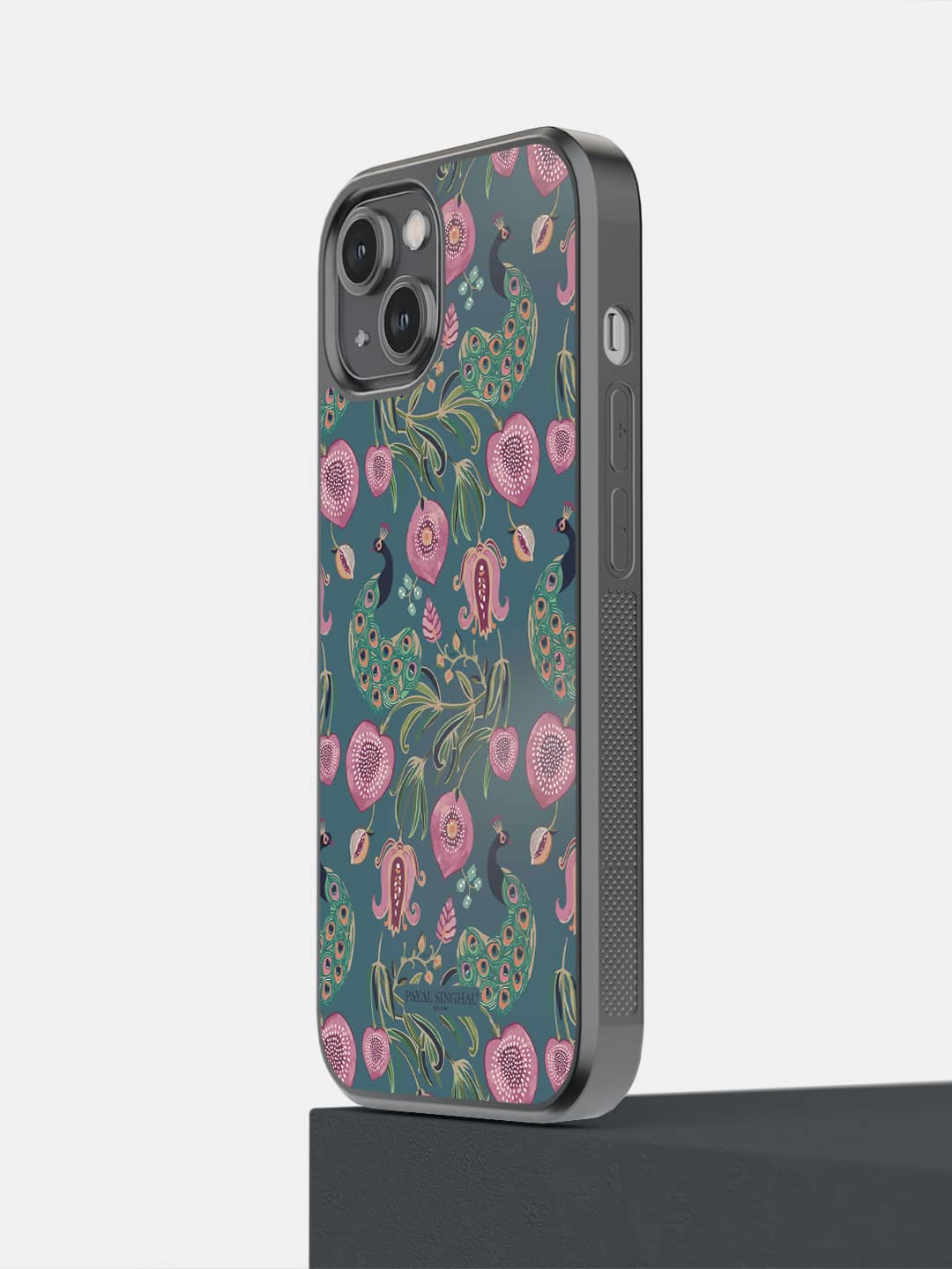 Payal Singhal Anaar and Mor Blue - iPhone 14 Bumper Cover