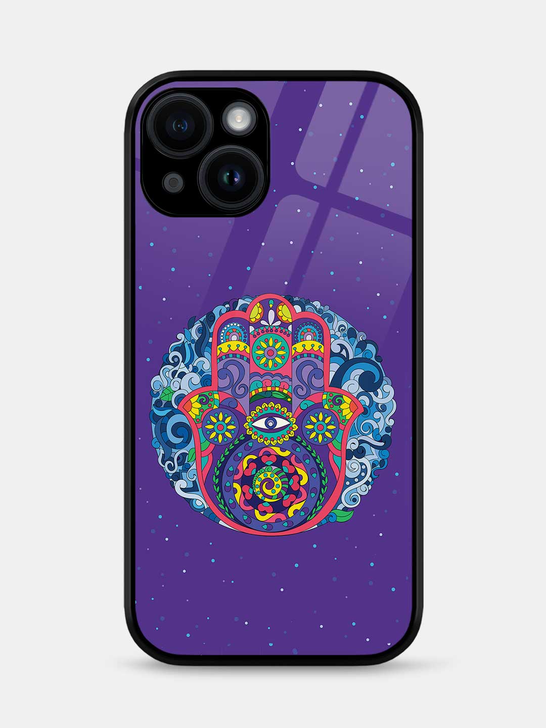 Humsa Mandala - iPhone 14 Glass Cover