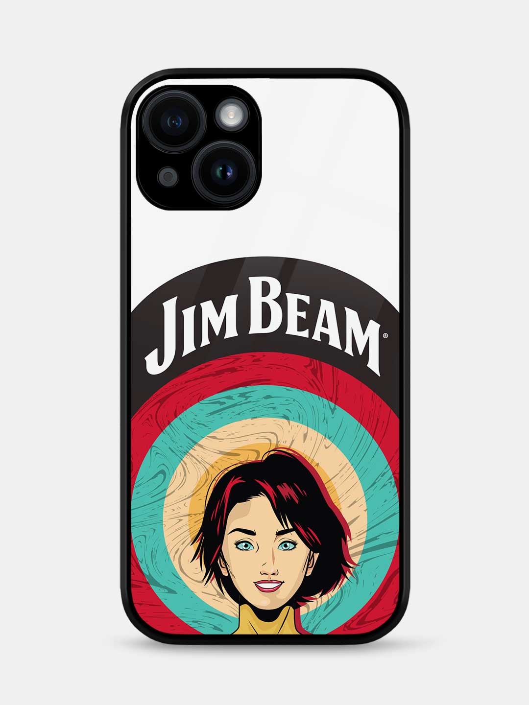 Jim Beam Character White - iPhone 14 Glass Cover