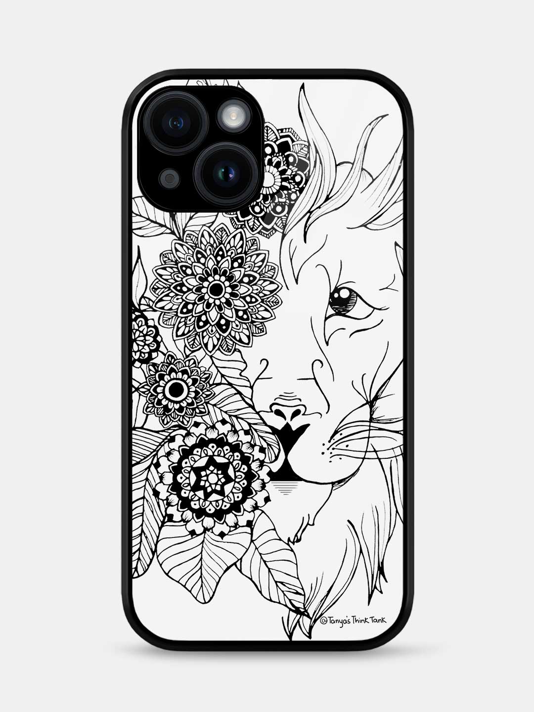 Lion Black - iPhone 14 Glass Cover