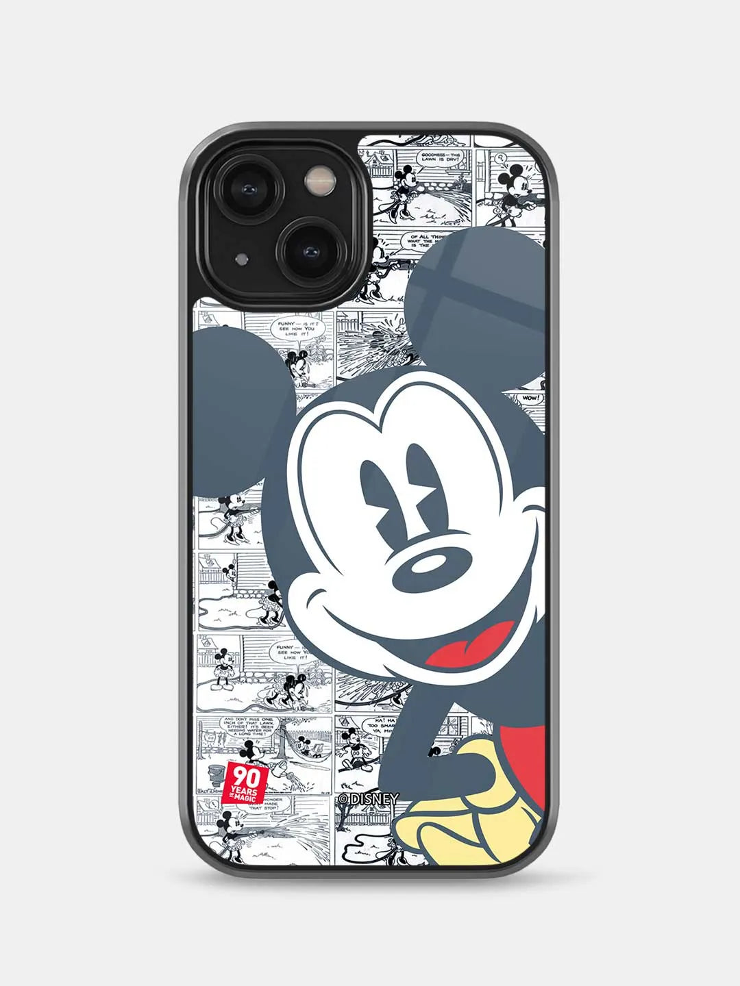 Mickey comic strip - iPhone 15 Cover - Glass