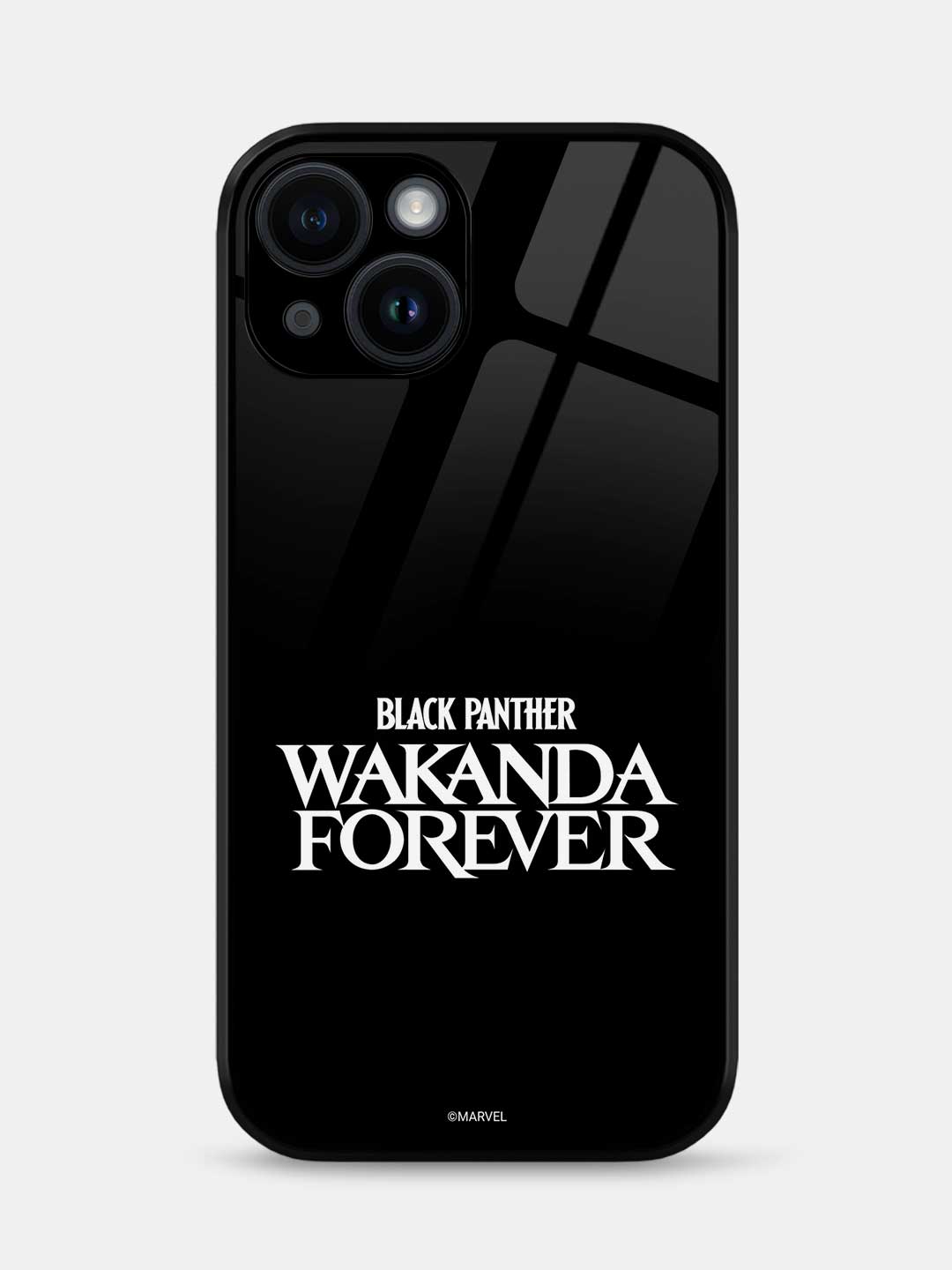 Wakanda Forever Logo White - iPhone 14 Glass Cover