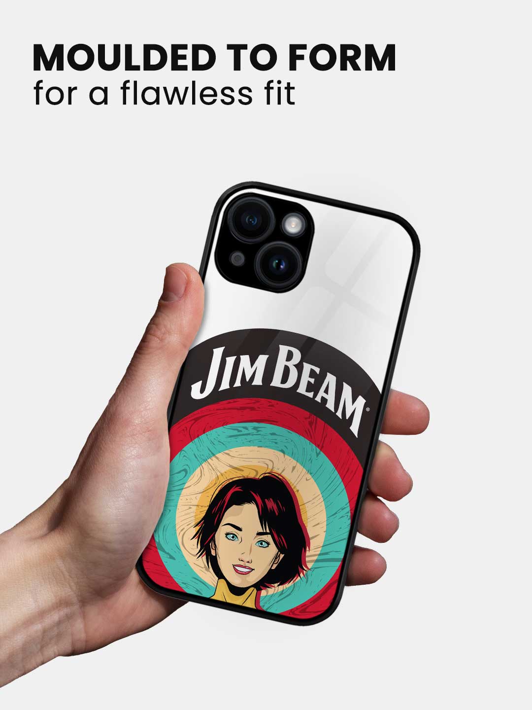 Jim Beam Character White - iPhone 14 Glass Cover