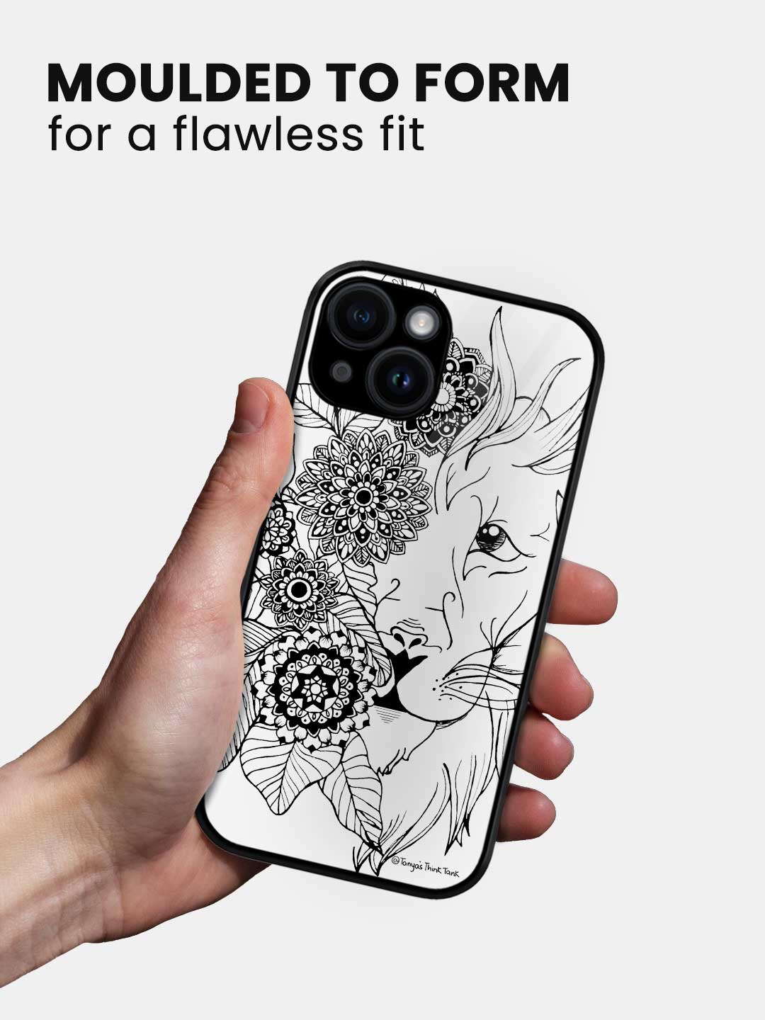 Lion Black - iPhone 14 Glass Cover