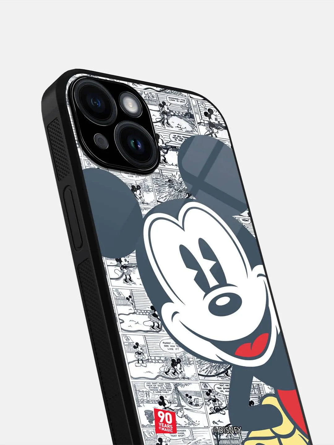 Mickey comic strip - iPhone 15 Cover - Glass