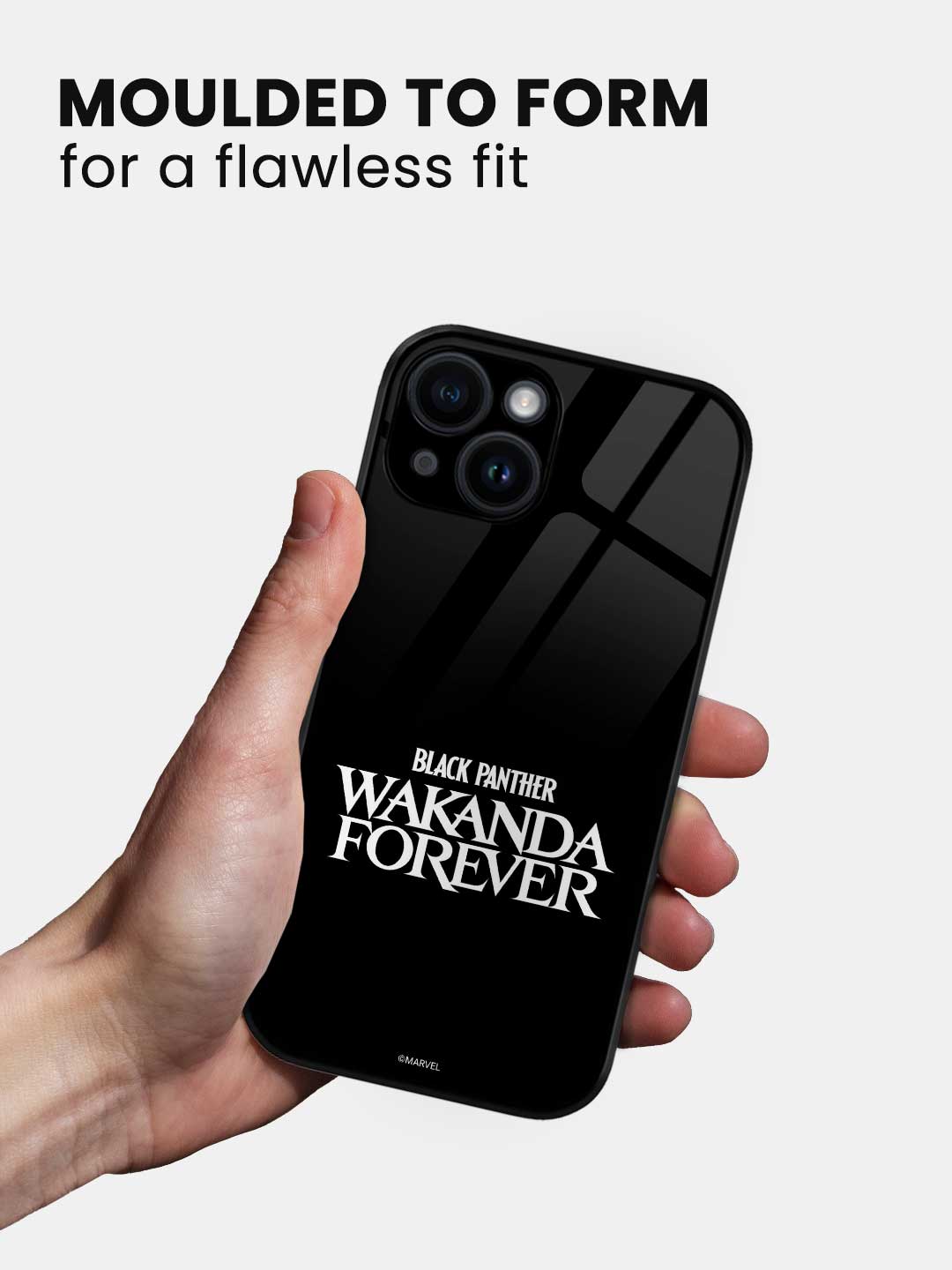 Wakanda Forever Logo White - iPhone 14 Glass Cover