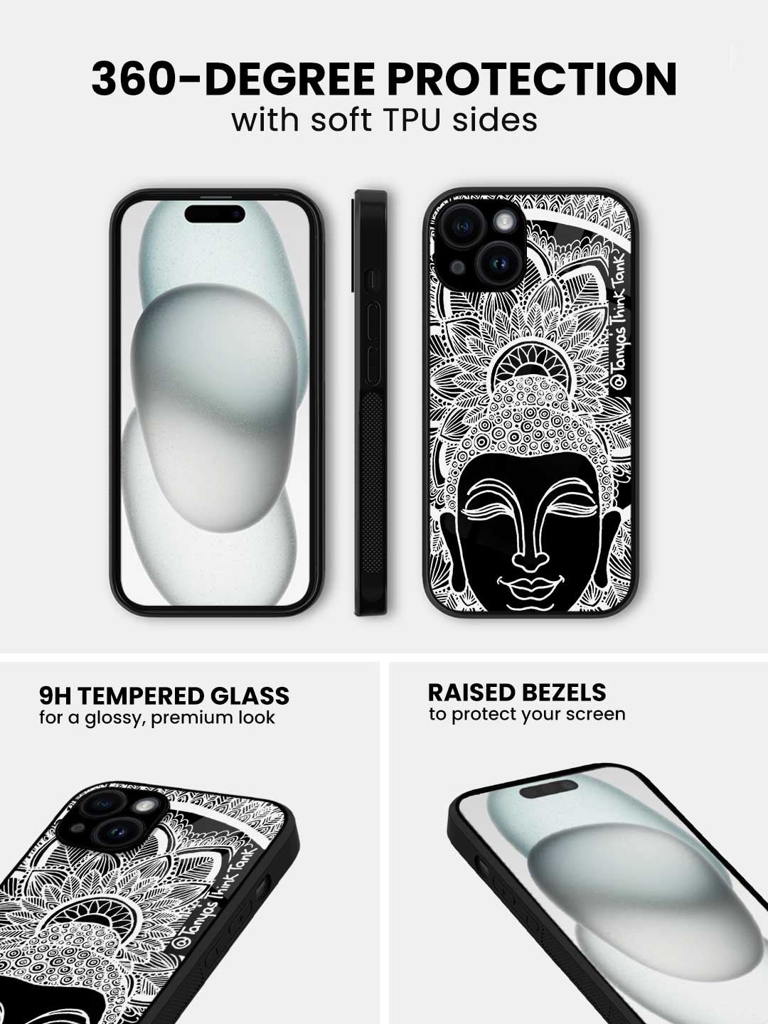 Buddha White - iPhone 14 Glass Cover