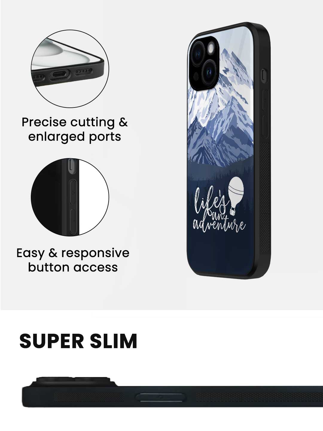 Lifes an Adventure - iPhone 14 Glass Cover