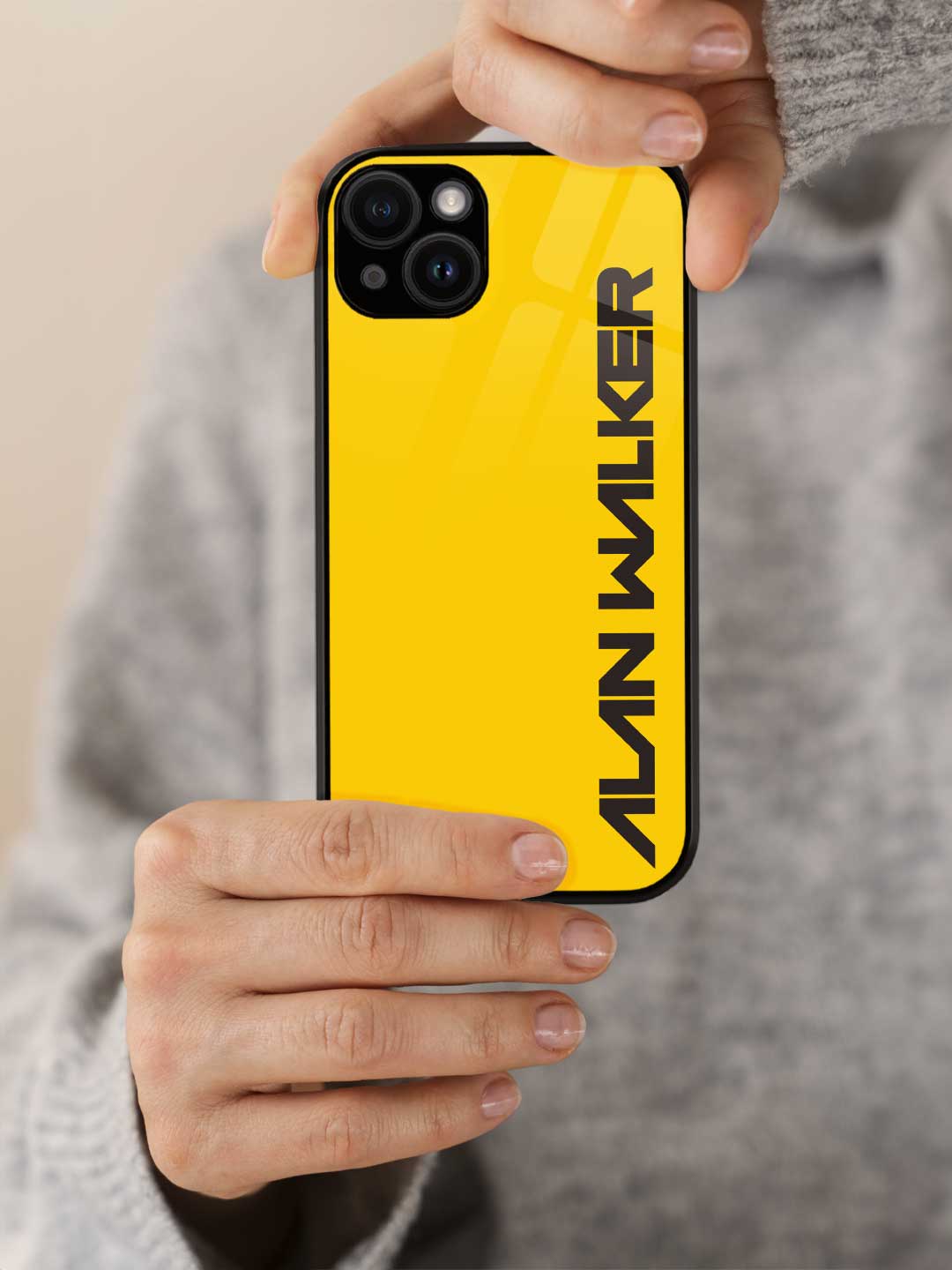 Alan Walker Yellow Logo - iPhone 14 Glass Cover