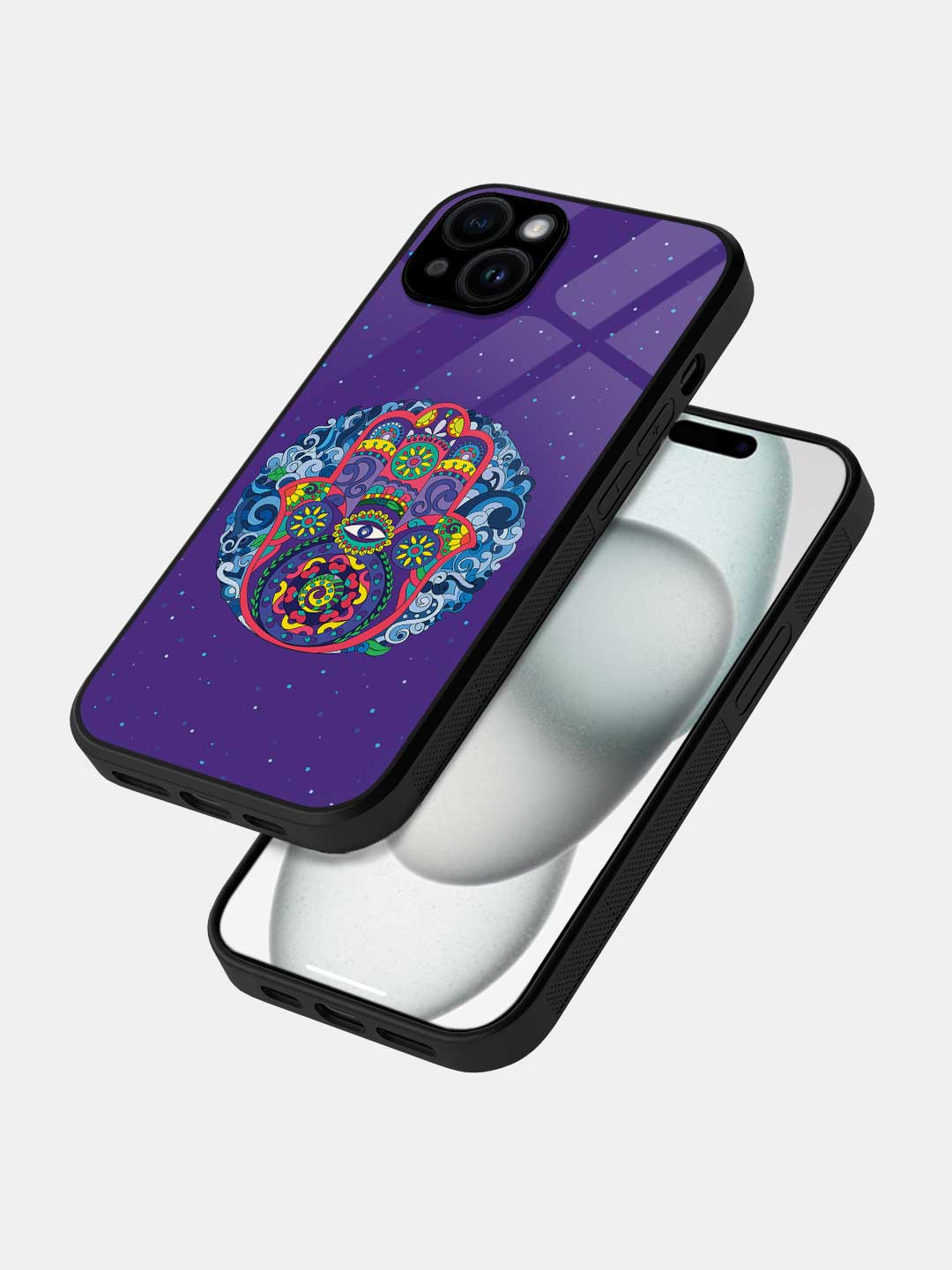 Humsa Mandala - iPhone 14 Glass Cover