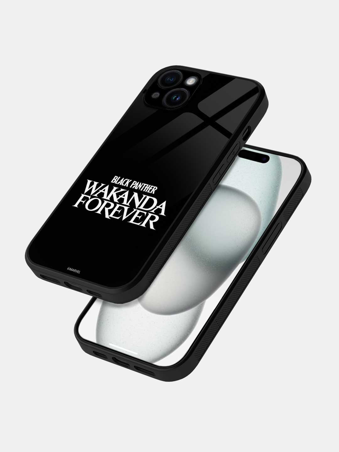 Wakanda Forever Logo White - iPhone 14 Glass Cover