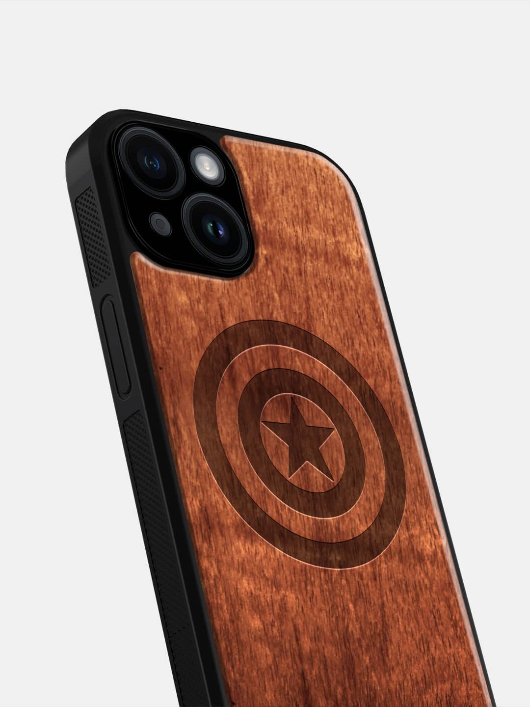American Shield - iPhone 14 Walnut Wood Cover