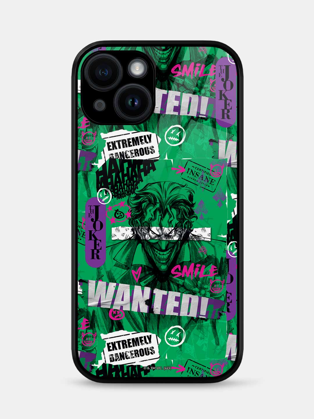 Extremely Dangerous Joker - iPhone 15 Glass Cover