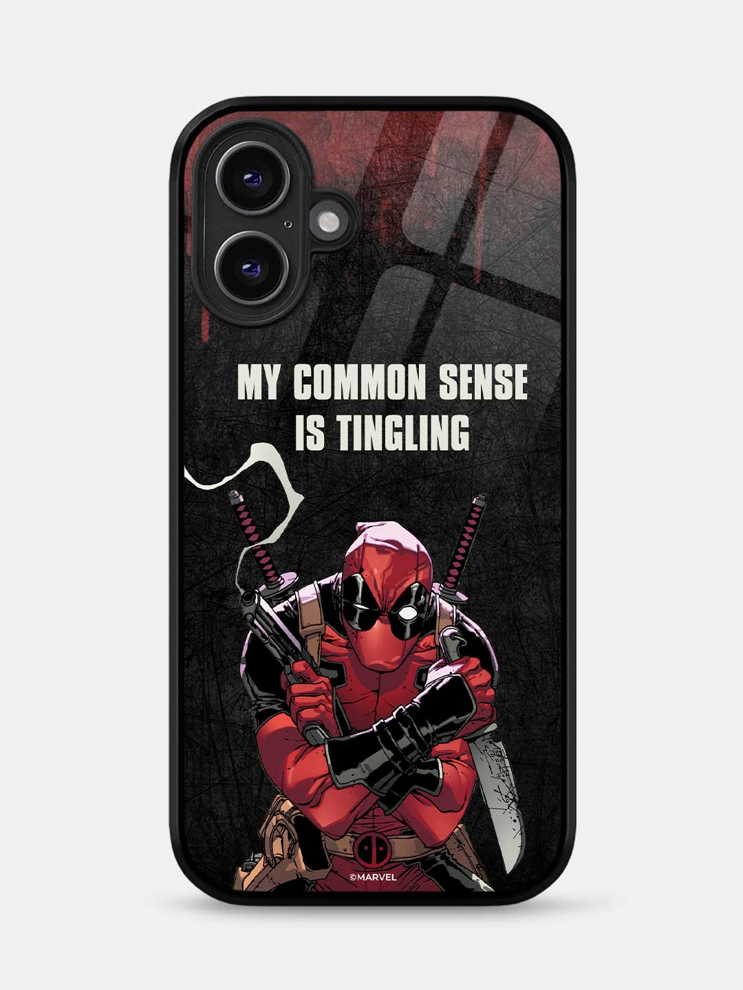 Deadpool Common Sense - iPhone 16 Glass Cover