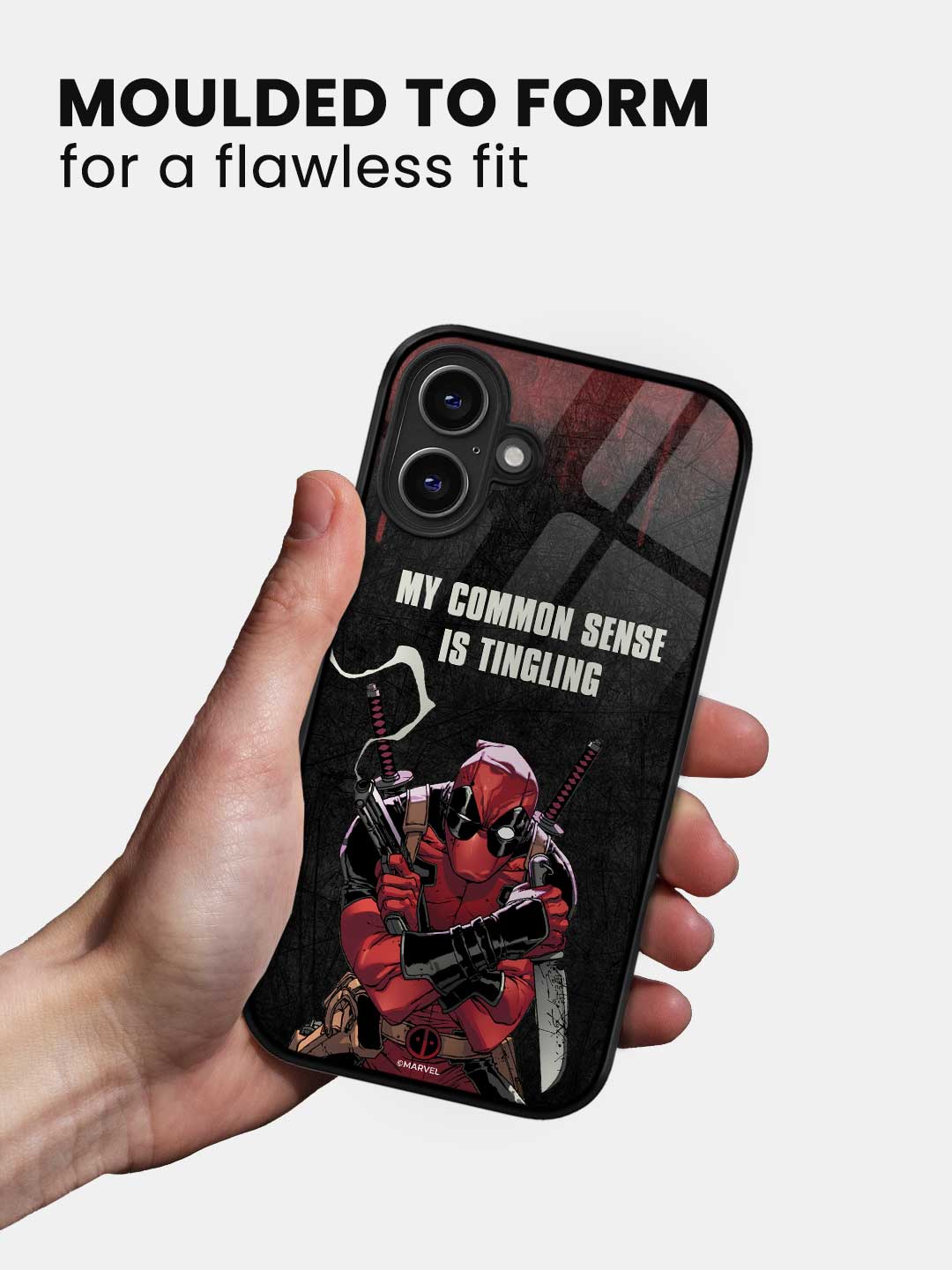 Deadpool Common Sense - iPhone 16 Glass Cover
