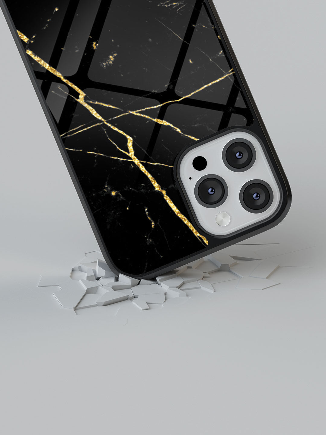 Marble Black Onyx - iPhone 12 Glass Cover