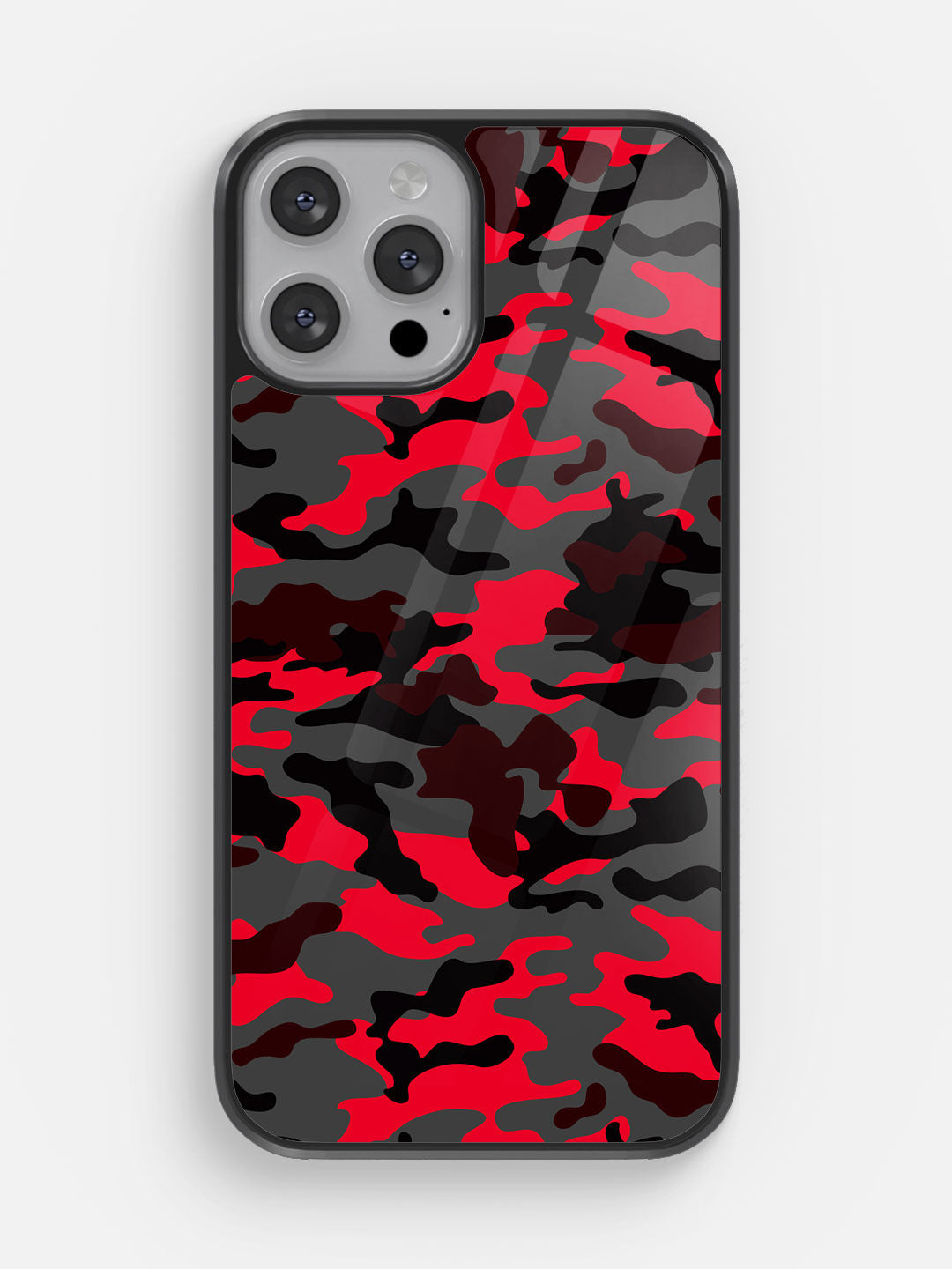 Camo Red - iPhone 13 Pro Max Glass Cover