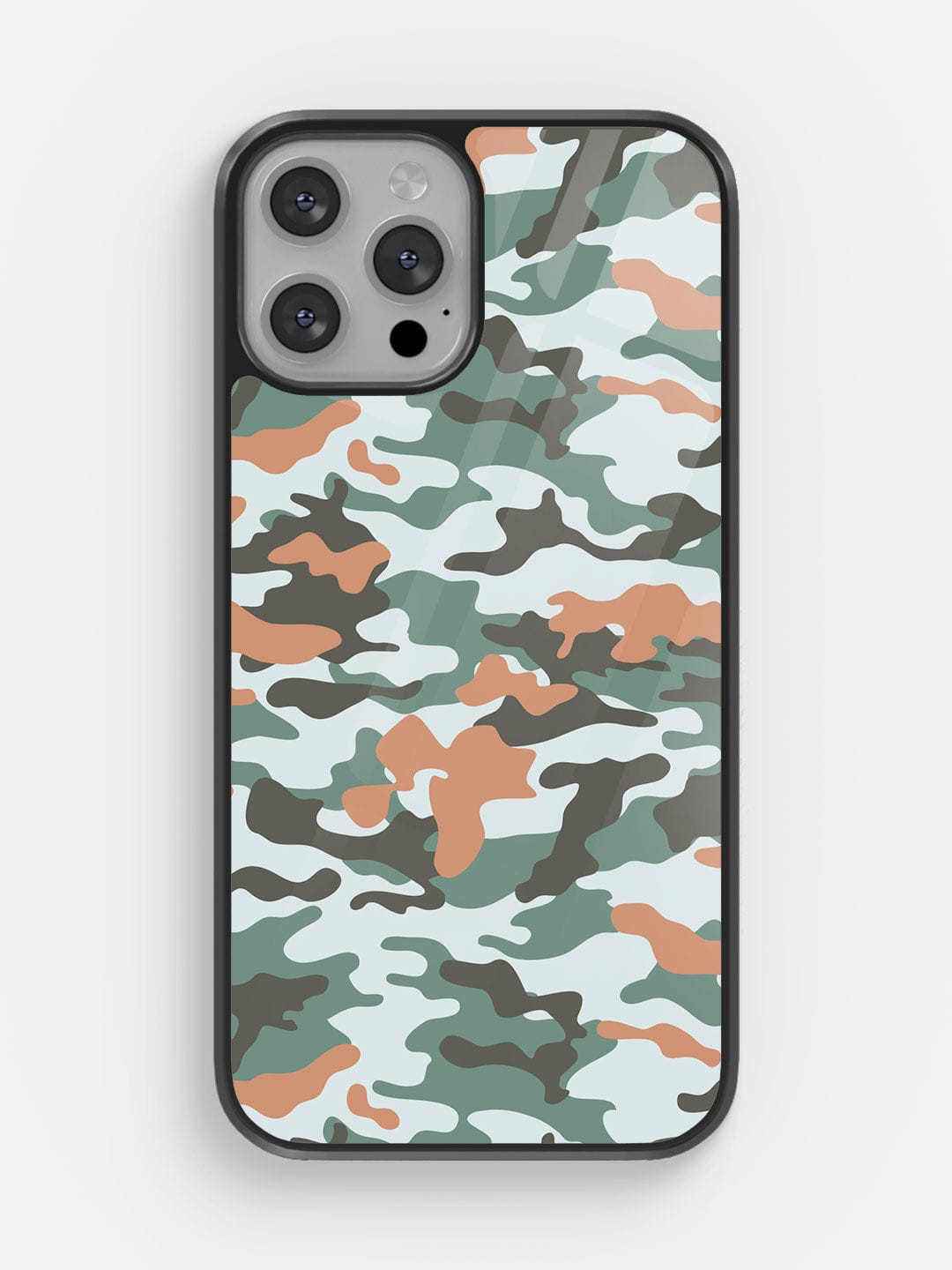 Camo Viridian Green - iPhone 13 Pro Max Glass Cover